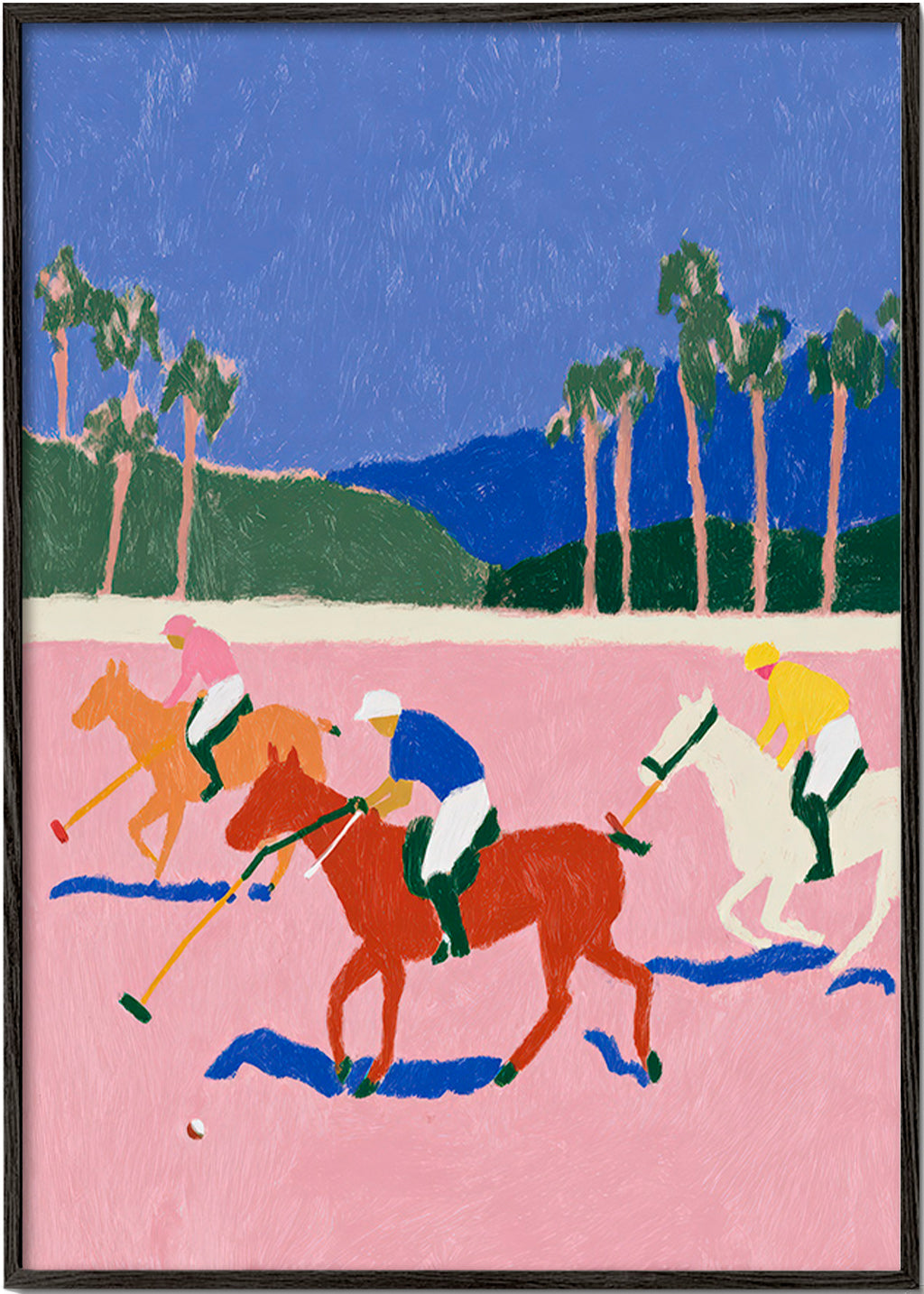 Peinture de polo en rose