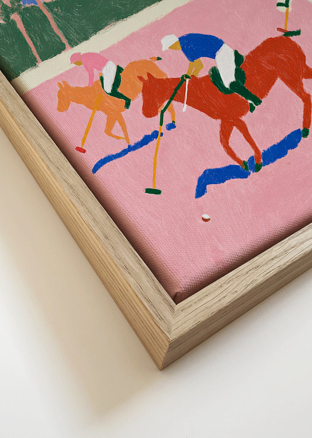 Peinture de polo en rose