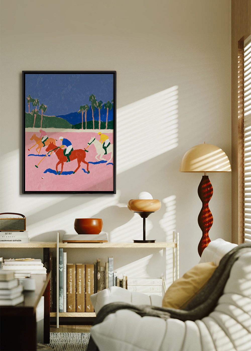 Peinture de polo en rose