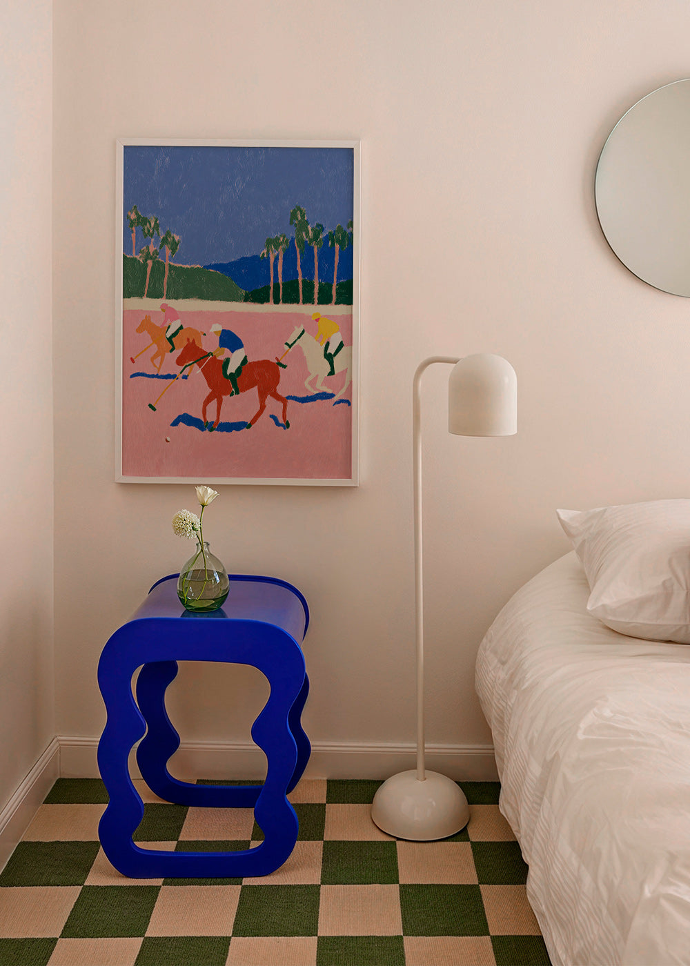 Peinture de polo en rose