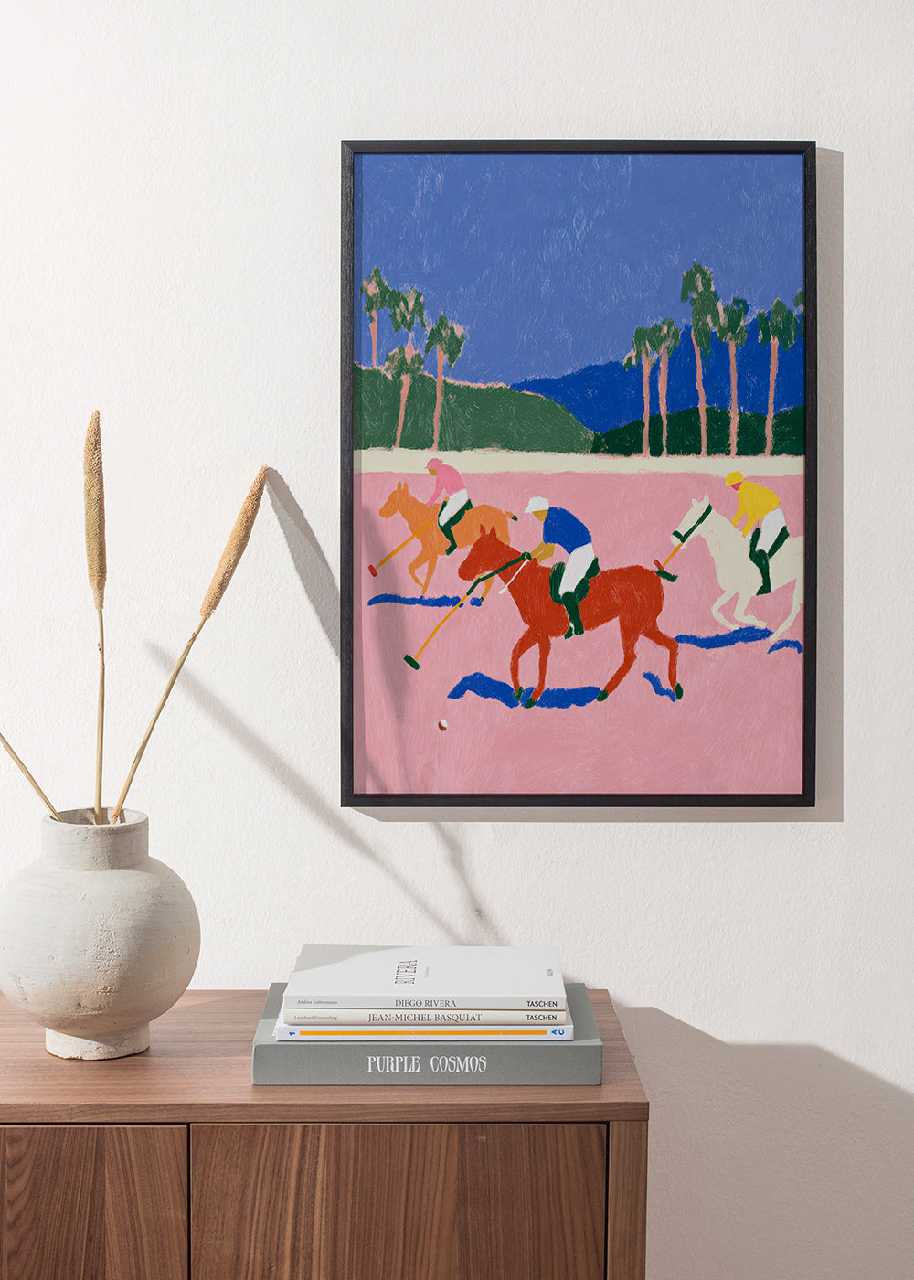 Peinture de polo en rose