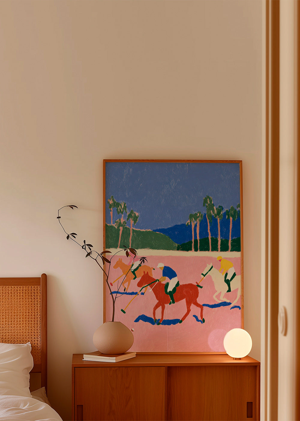Peinture de polo en rose