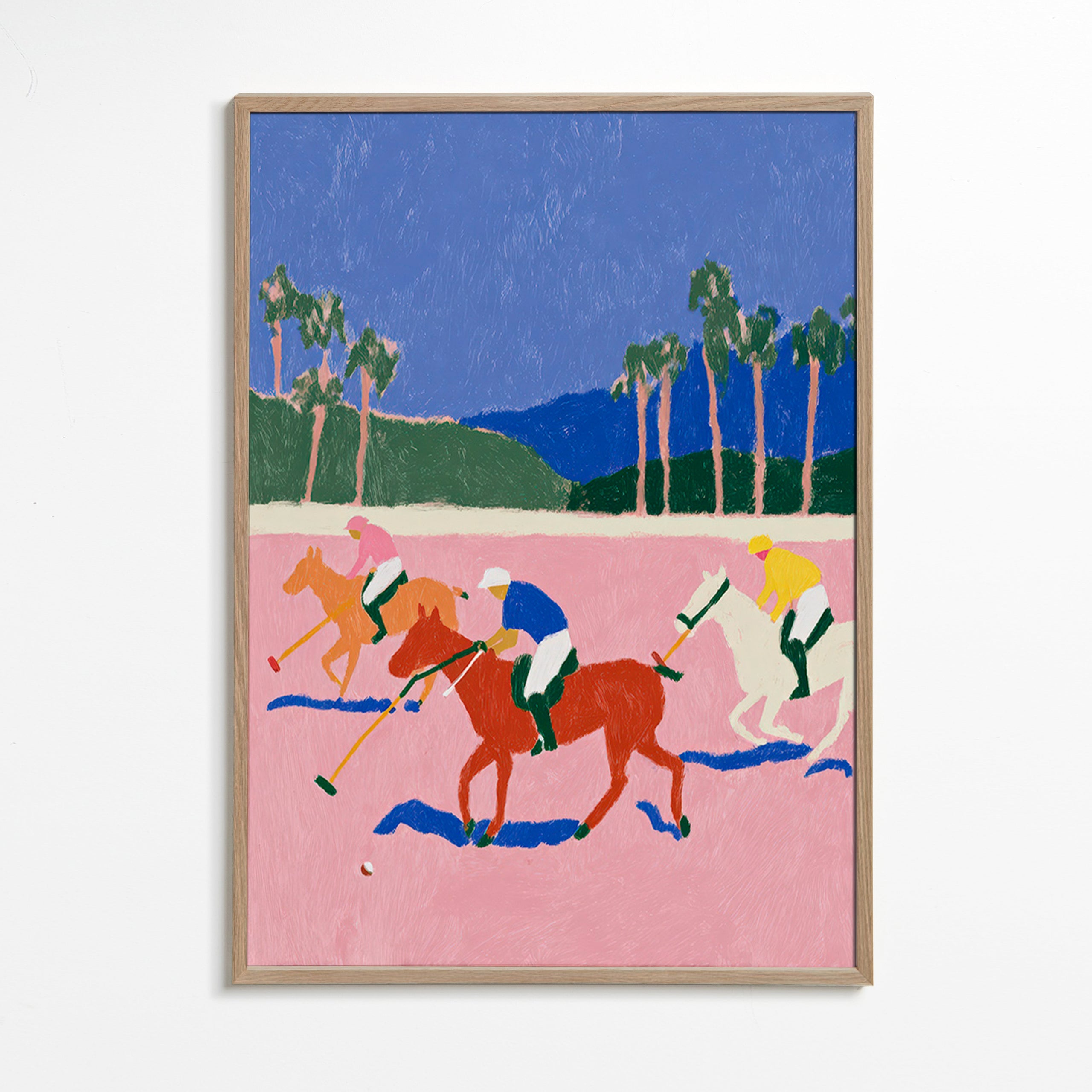 Peinture de polo en rose