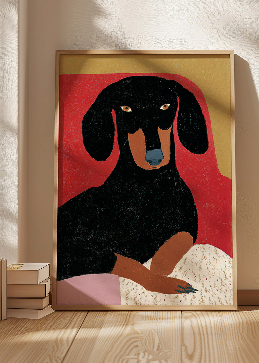 Illustration teckel en portrait