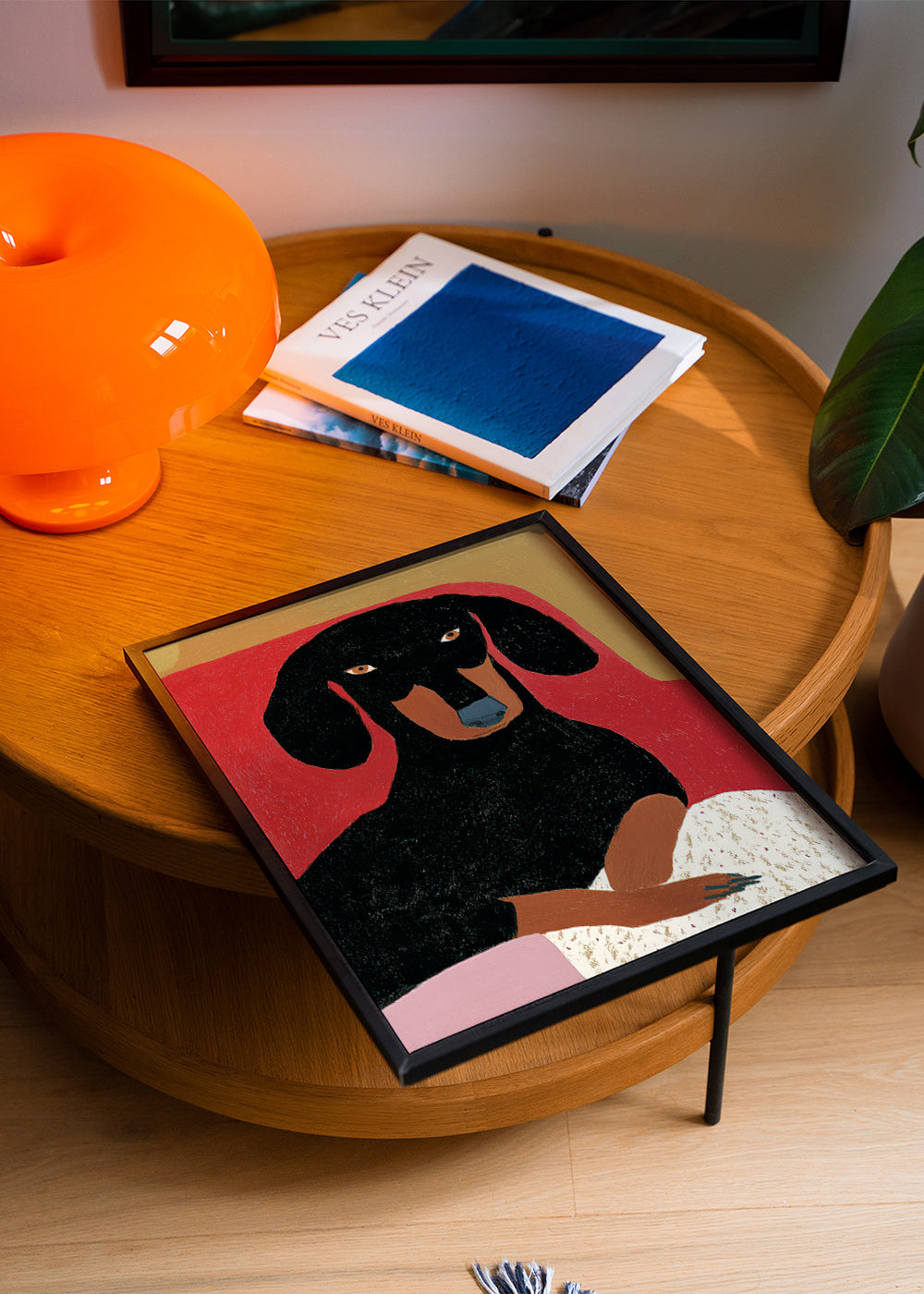 Illustration teckel en portrait