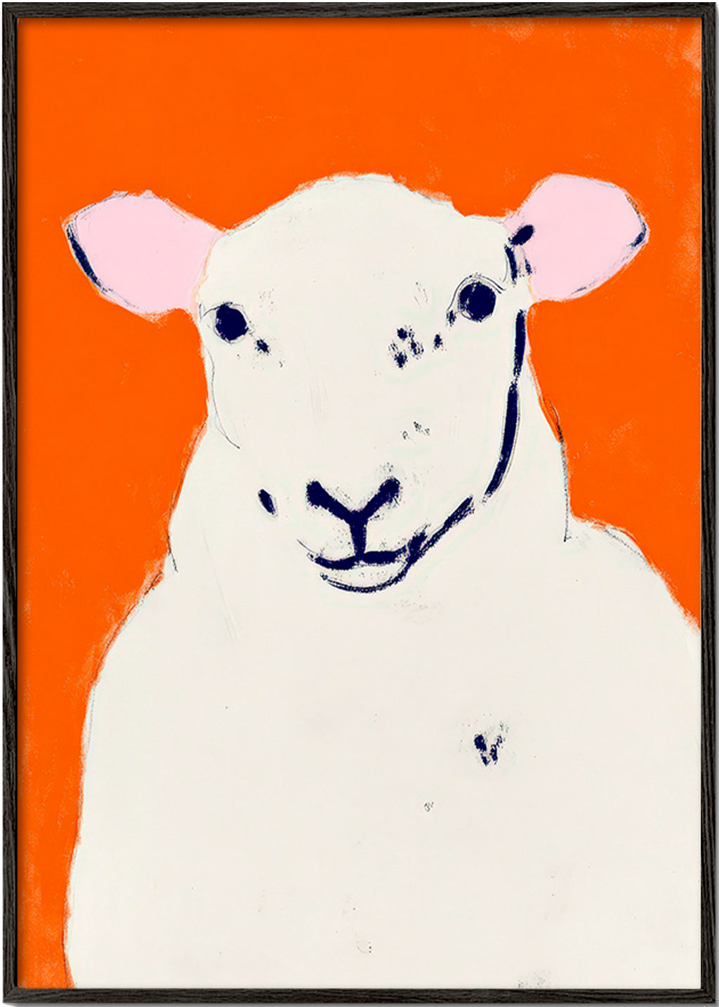 Œuvre mouton blanc minimaliste