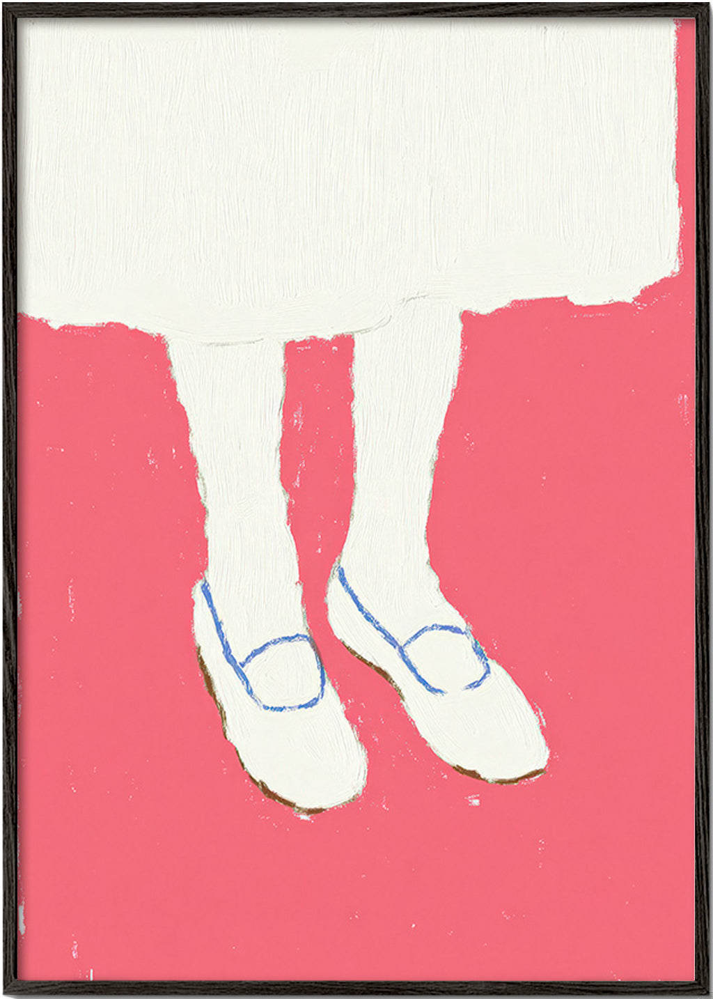 Illustration de jambes aux chaussures roses