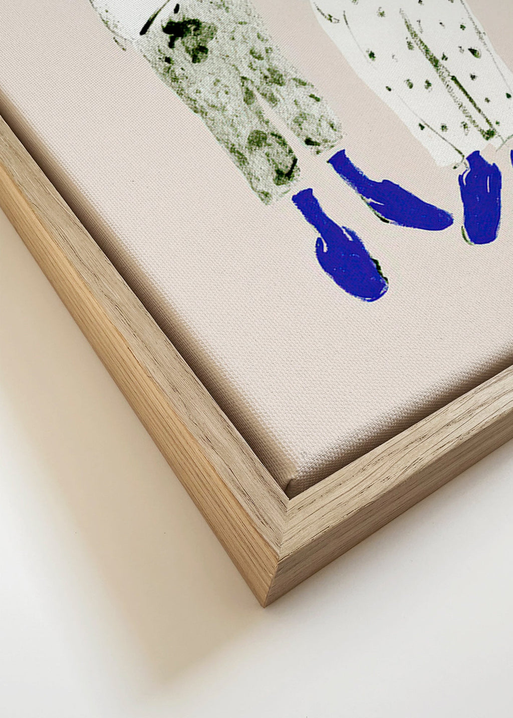 Illustration minimaliste de couple aux bottes bleues