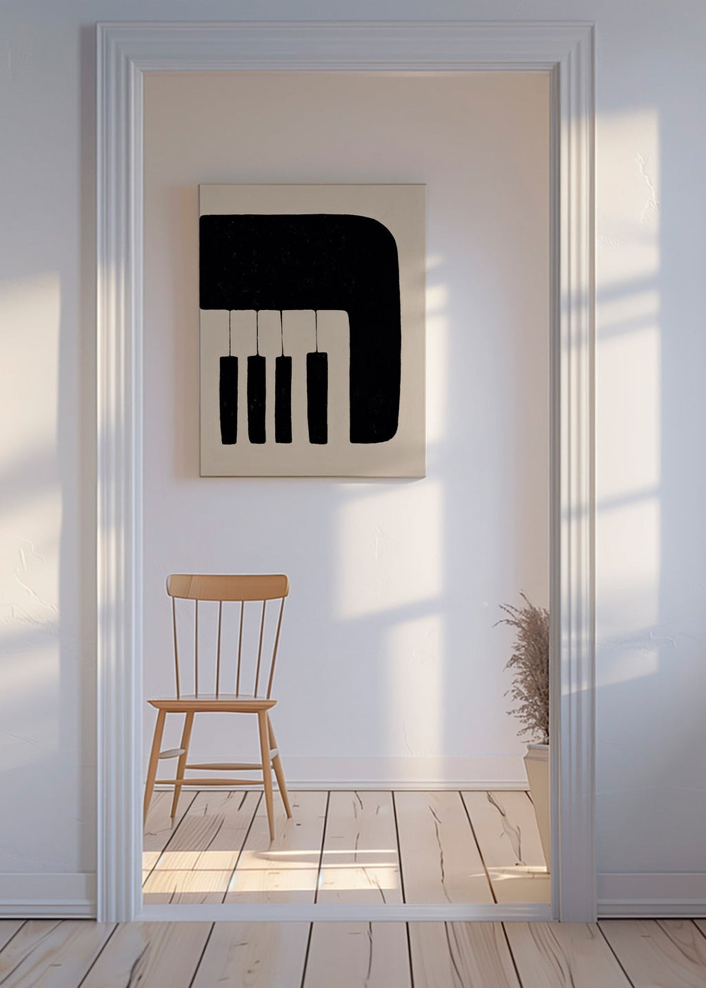 Tableau minimaliste de touches de piano