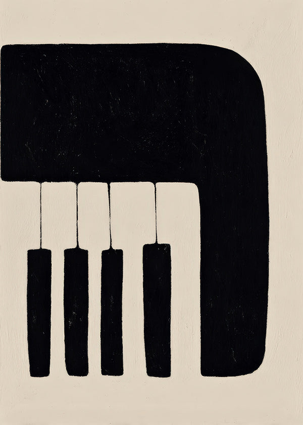 Tableau minimaliste de touches de piano