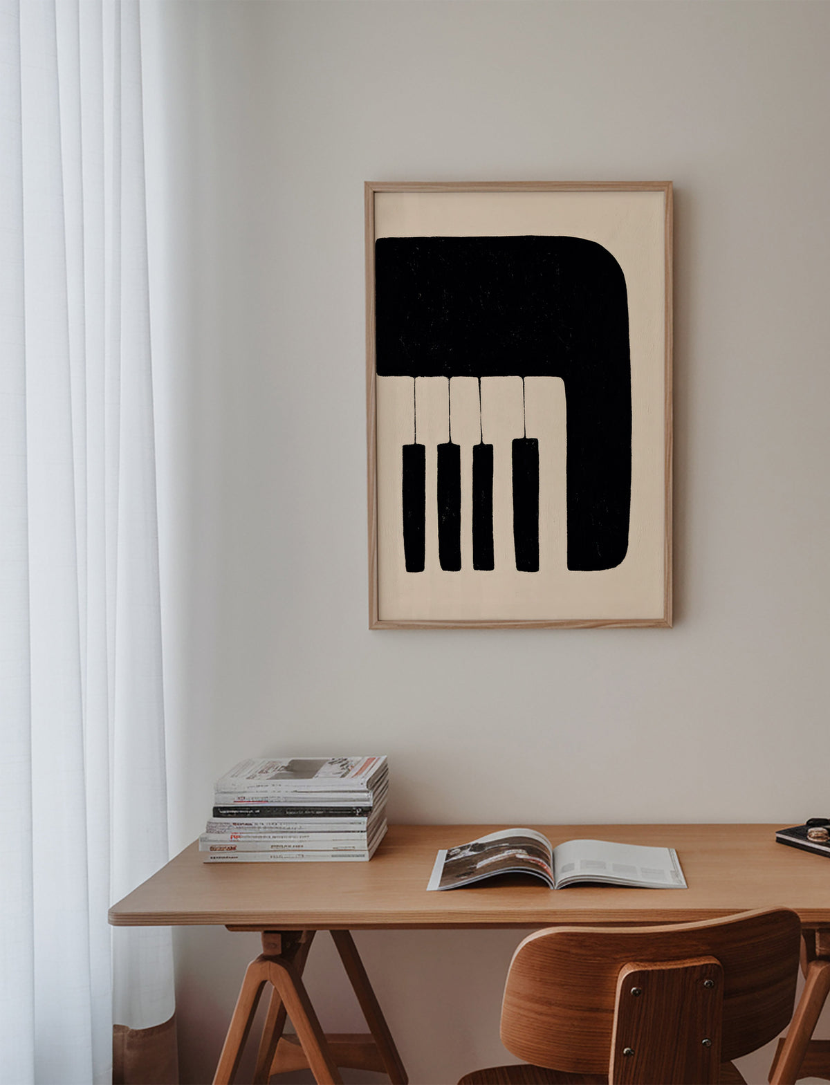 Tableau minimaliste de touches de piano