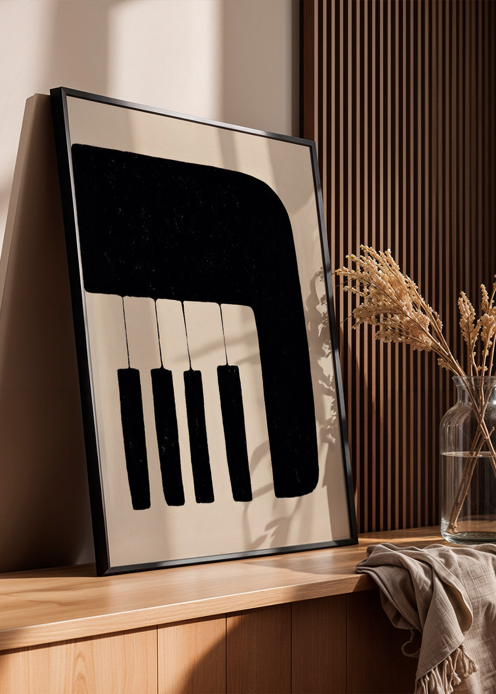Tableau minimaliste de touches de piano