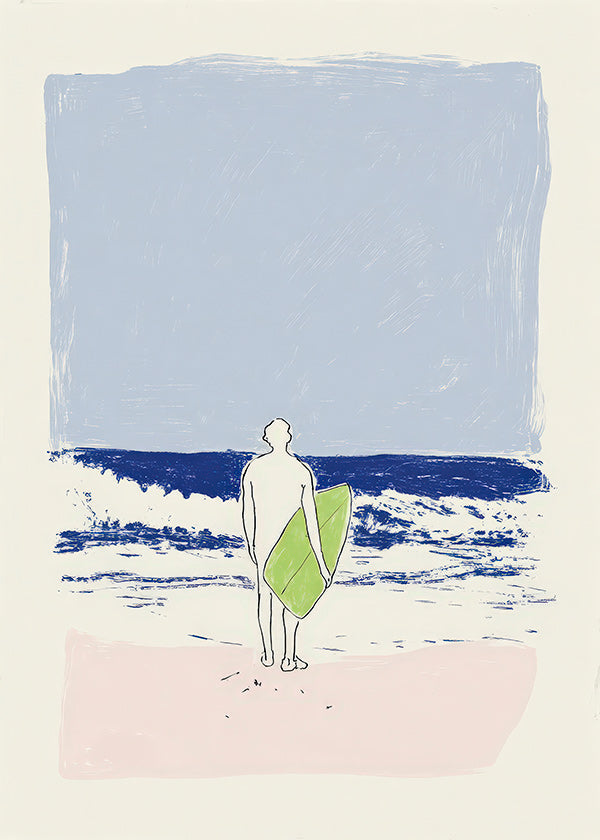 Illustration surf minimal