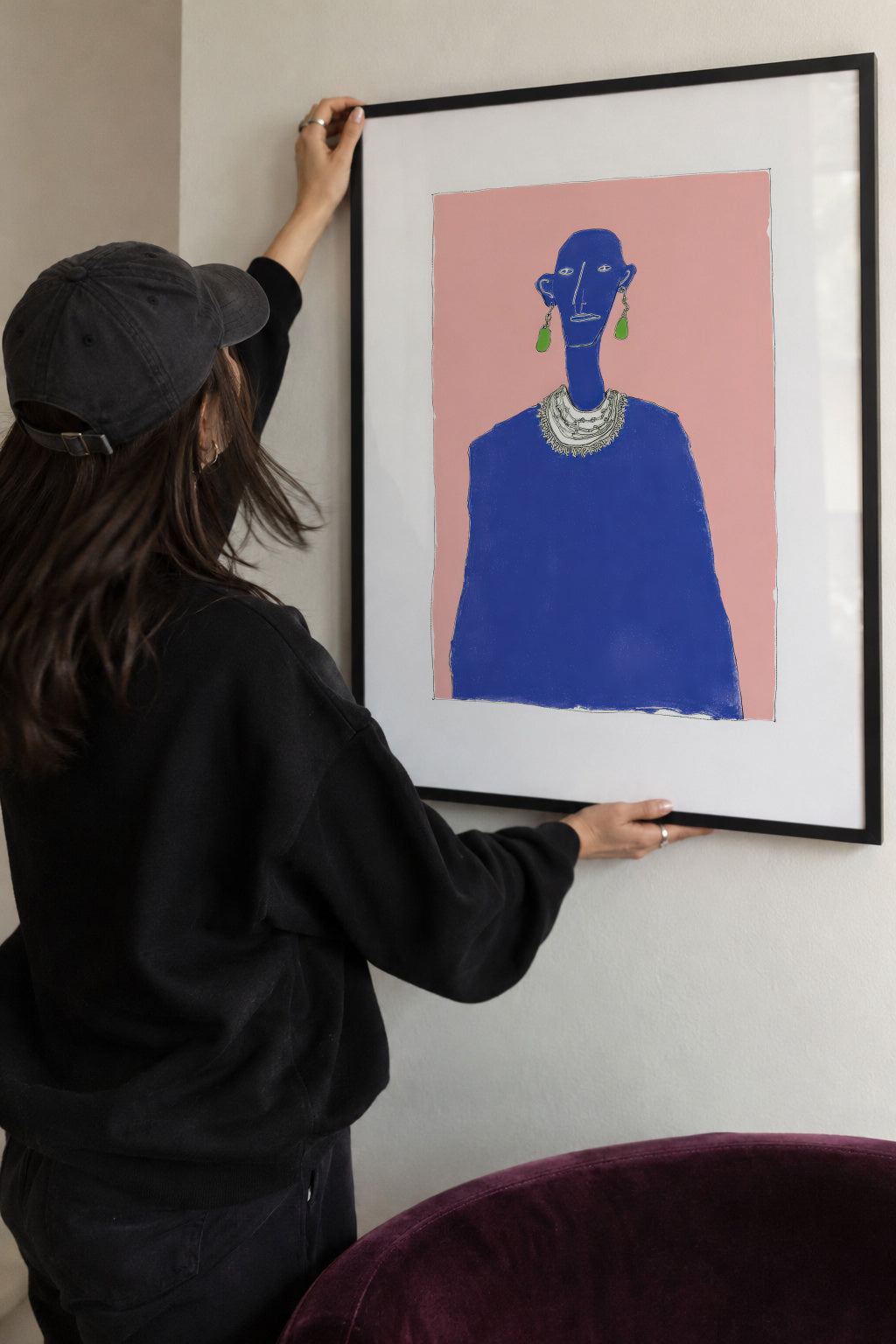 Sapphire Portrait - Framed poster detail