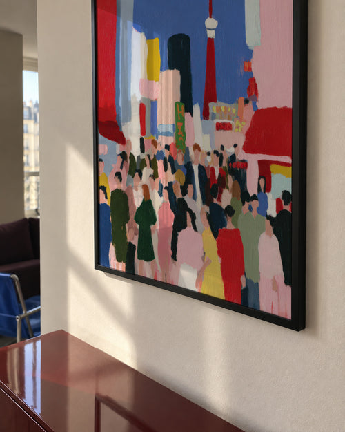 Tokyo Crossing - Framed poster in an interior
