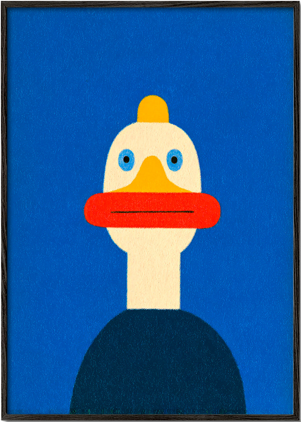 Œuvre canard bleu illustrée