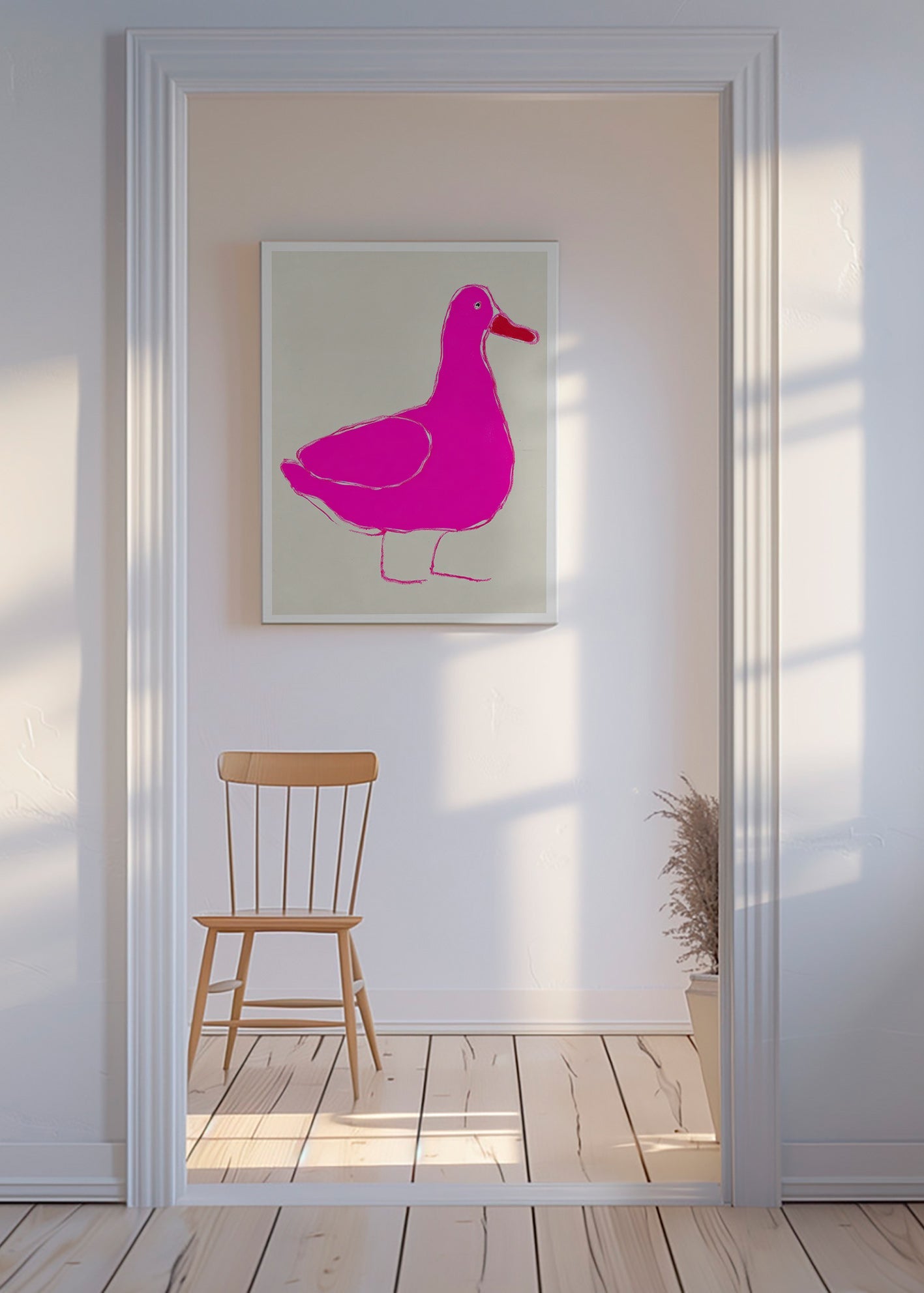 Canard rose illustration