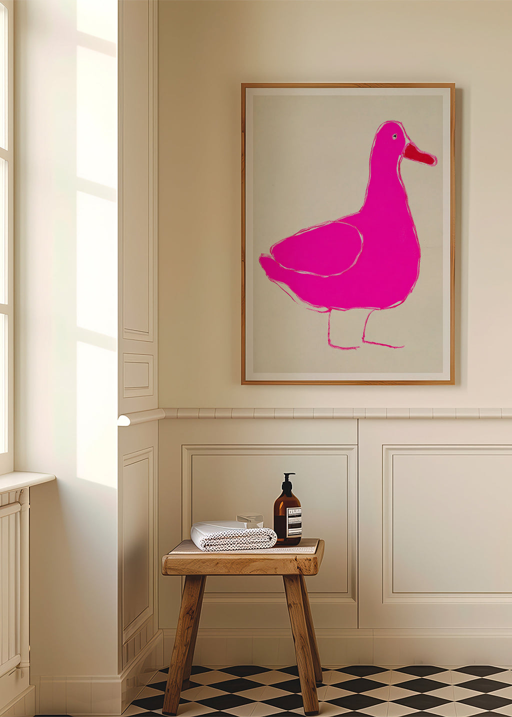 Canard rose illustration
