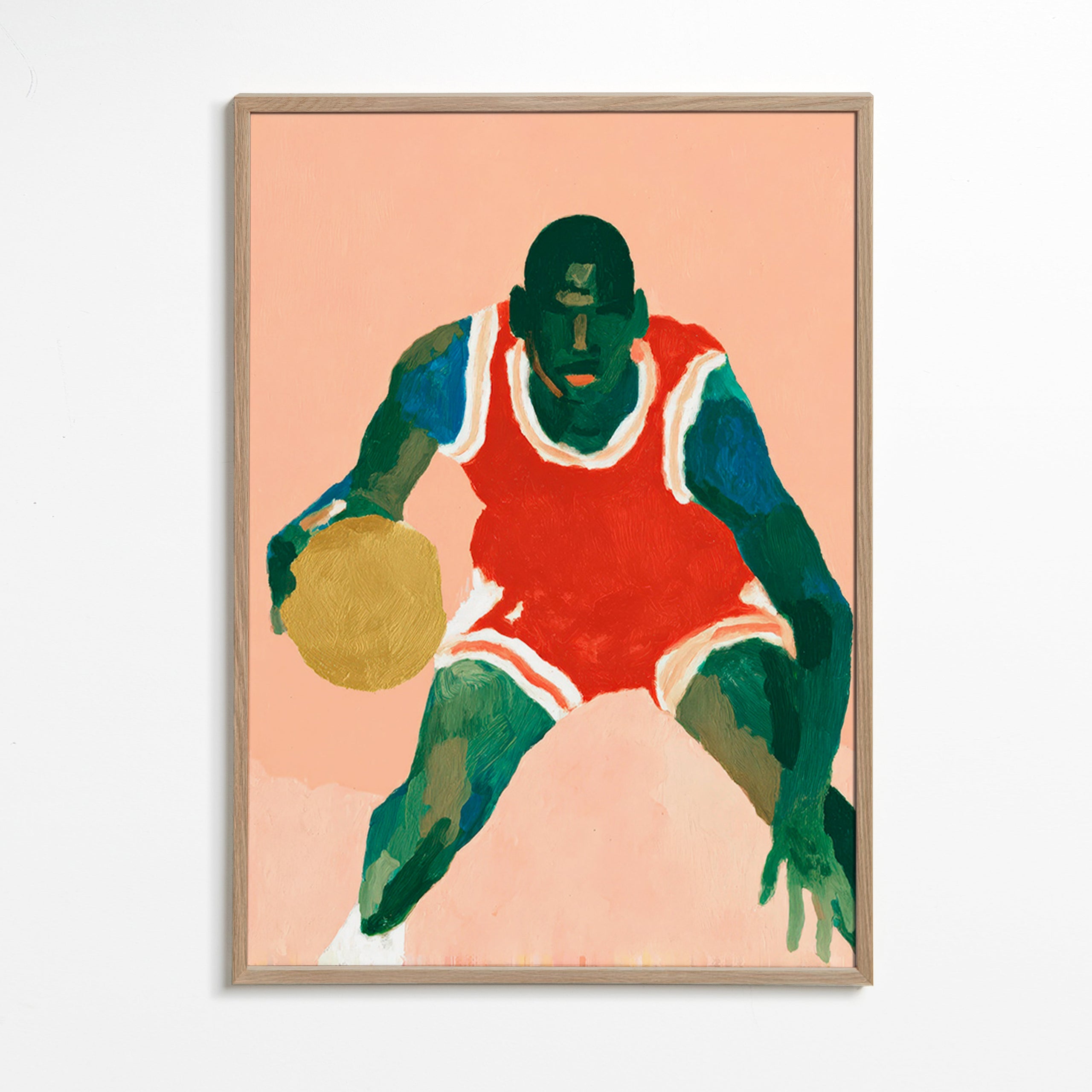 Art sportif: joueur de basket en action