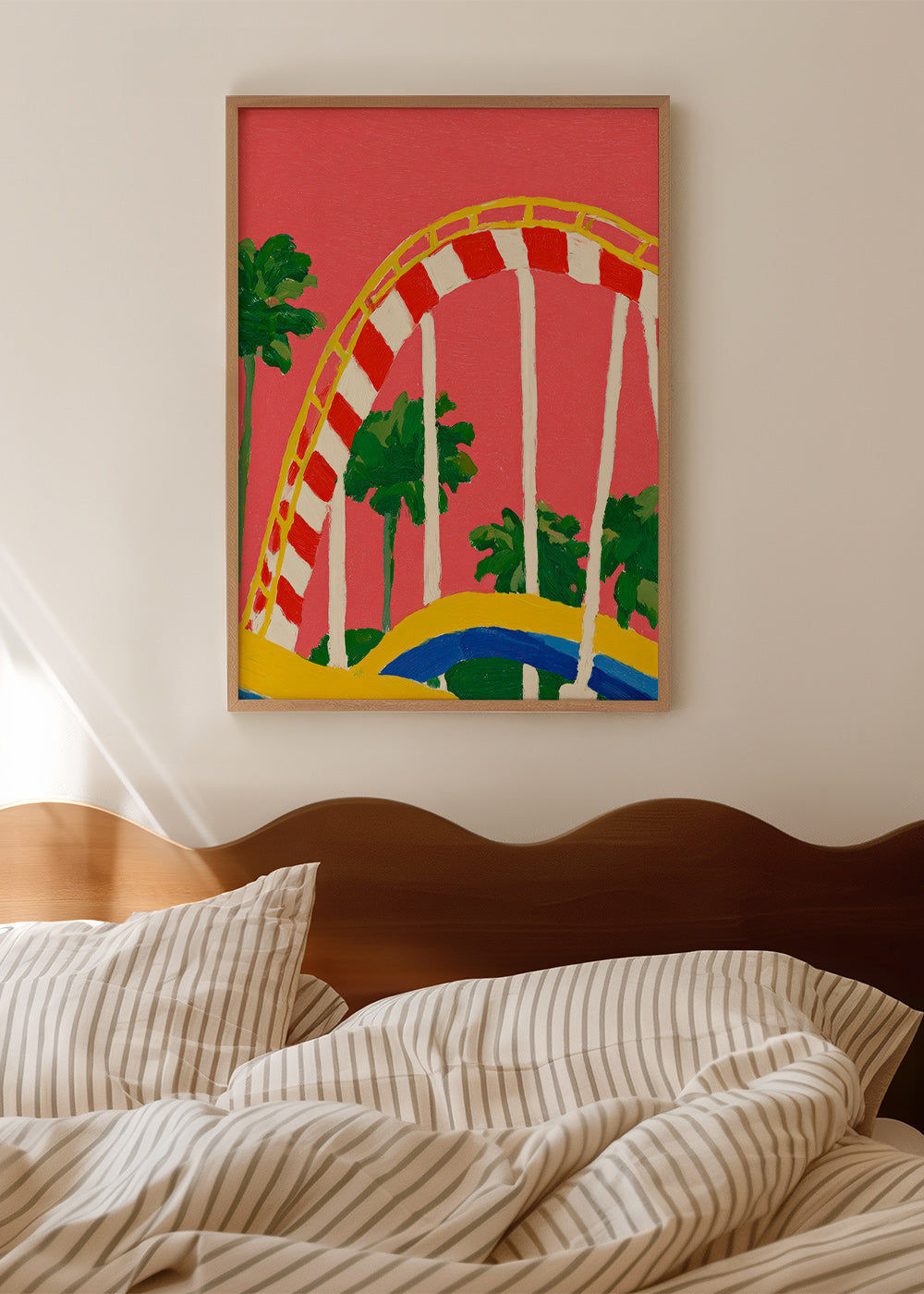 Impression botanique aux palmiers et arche colorée
