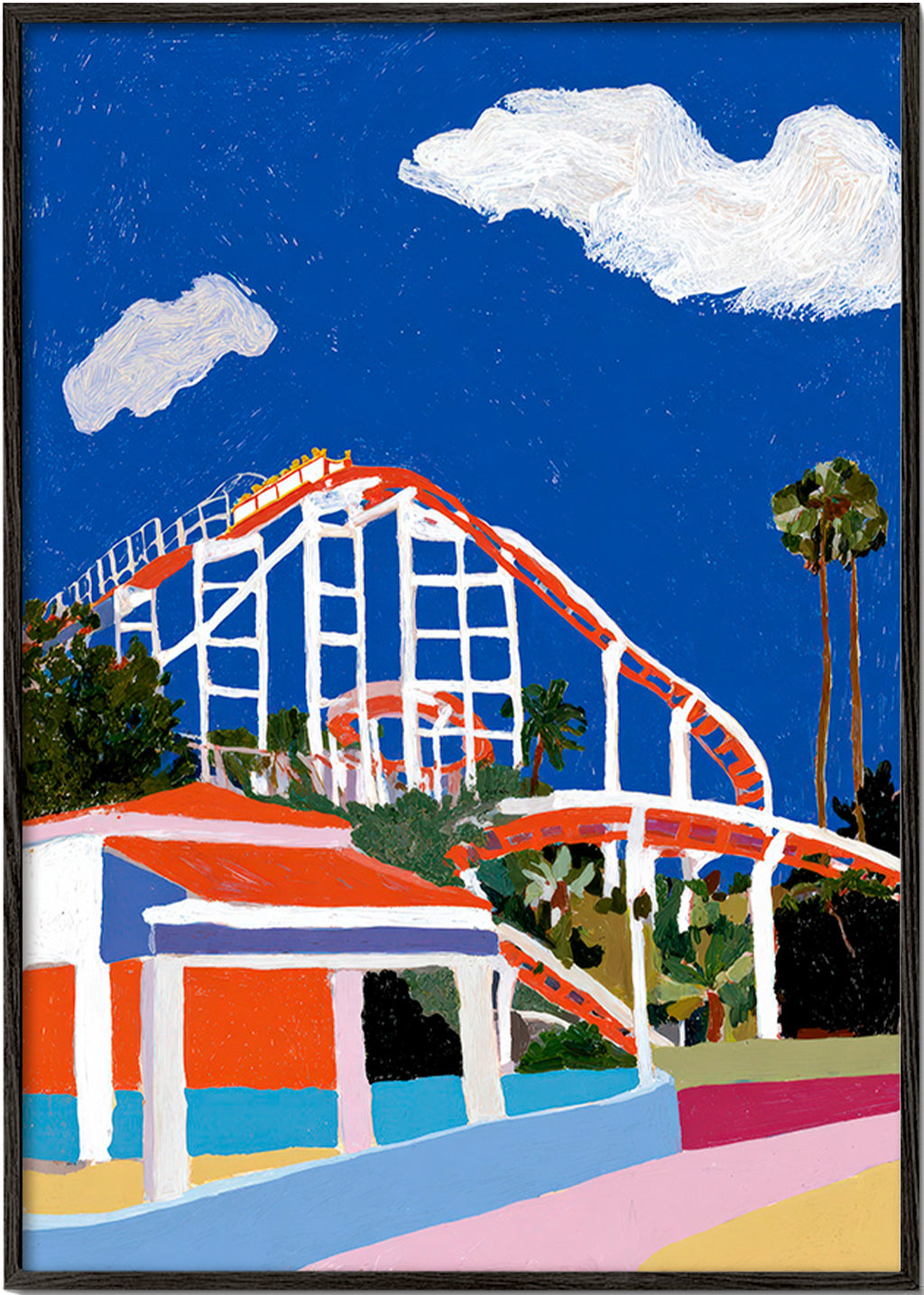 Illustration de parc d'attractions colorée