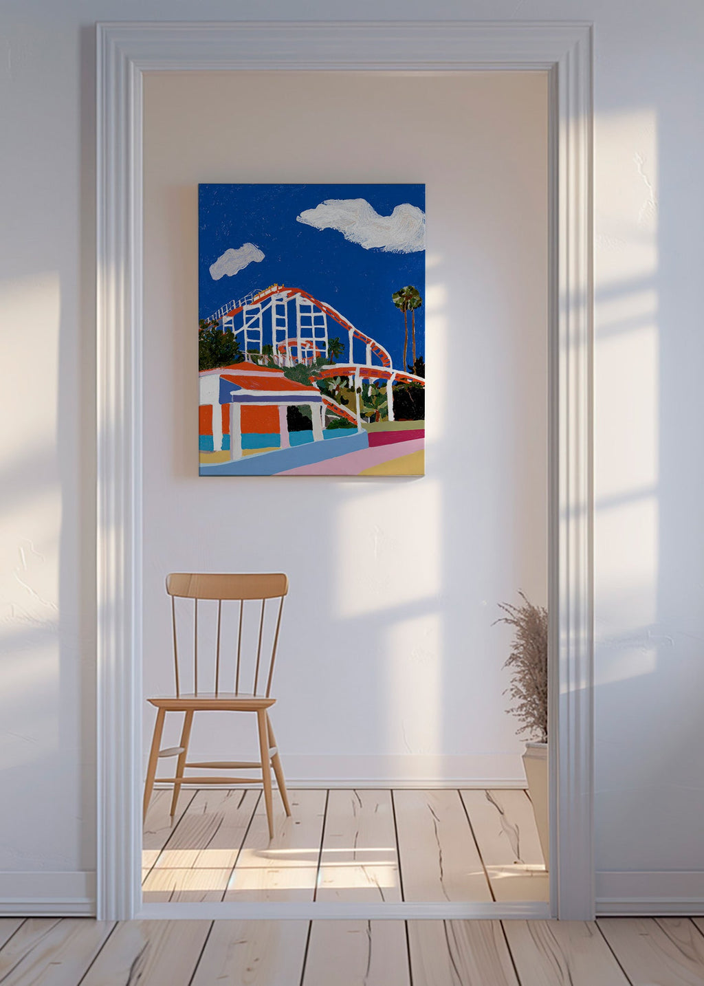 Illustration de parc d'attractions colorée