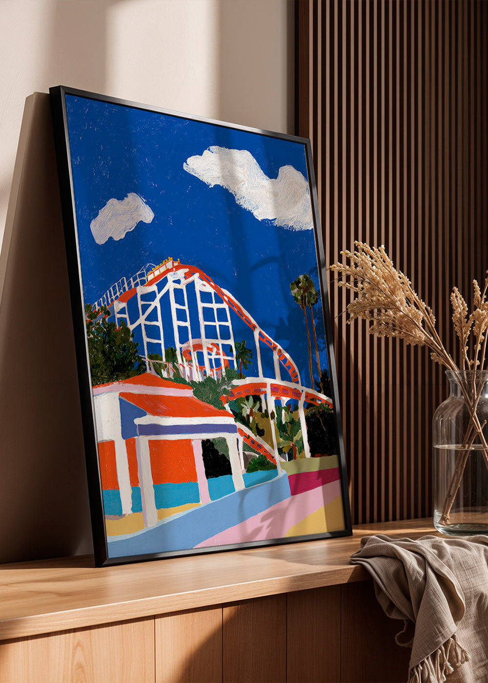 Illustration de parc d'attractions colorée