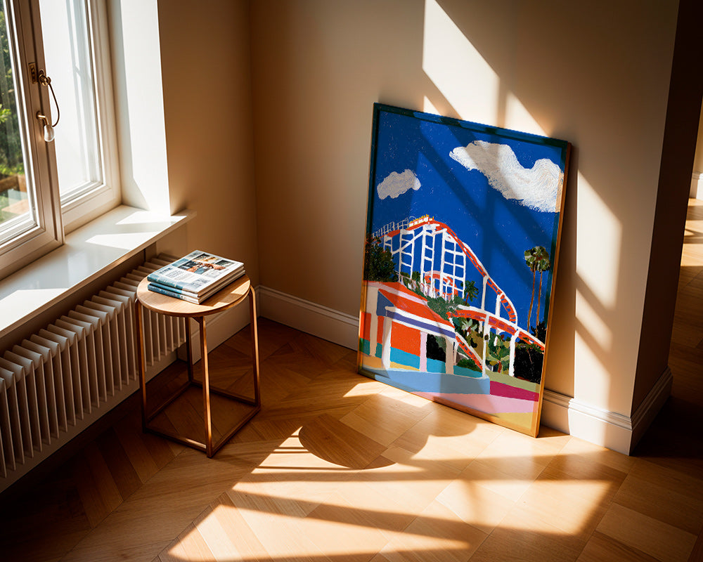 Illustration de parc d'attractions colorée