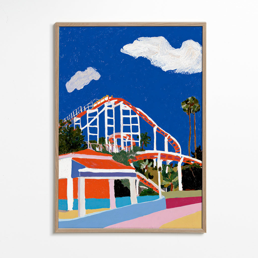 Illustration de parc d'attractions colorée