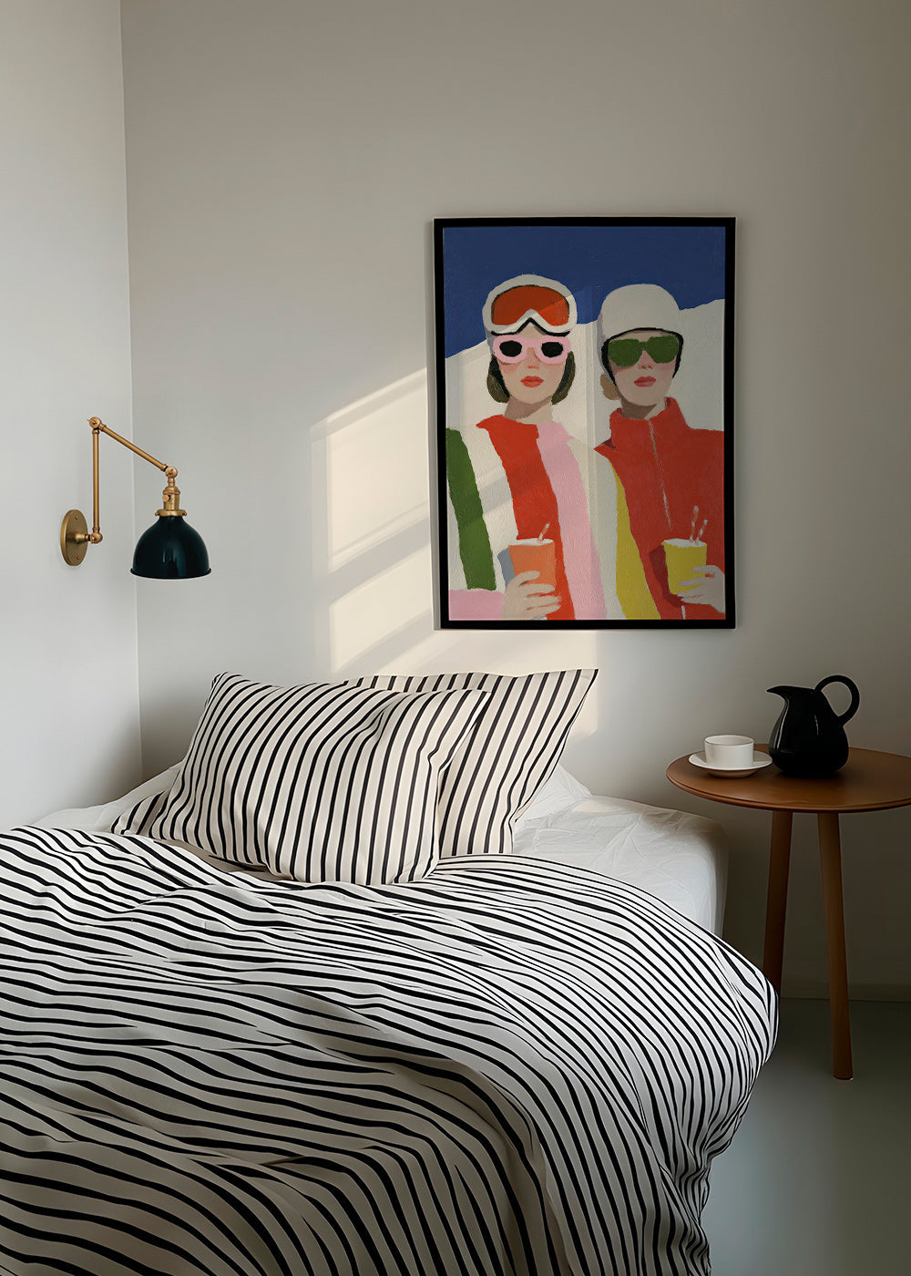 Illustration après-ski à deux personnages