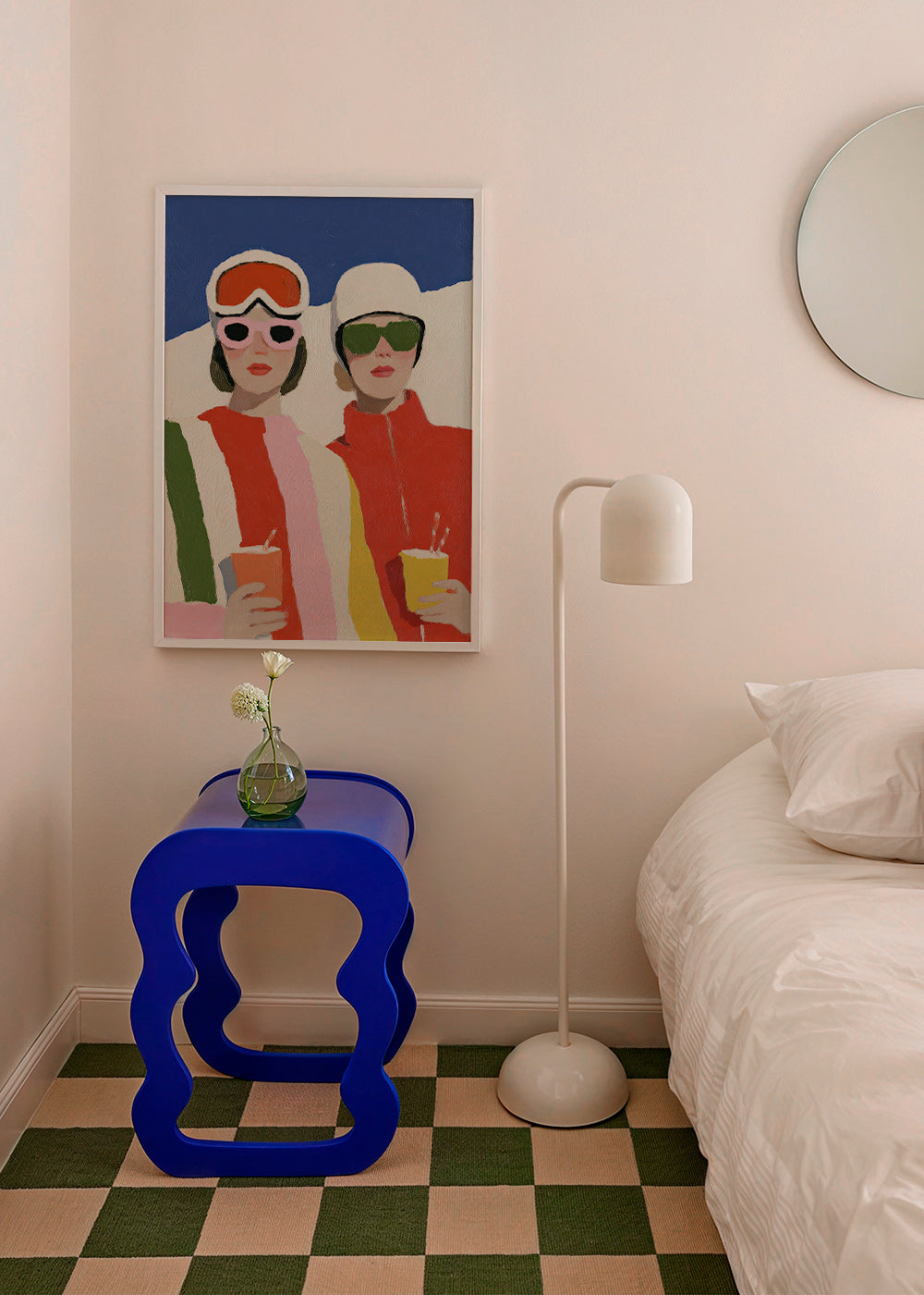 Illustration après-ski à deux personnages