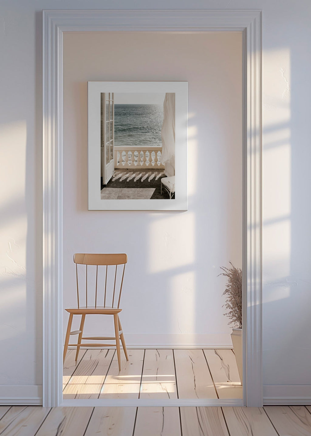 Art de paysage : balcon et vue sur mer