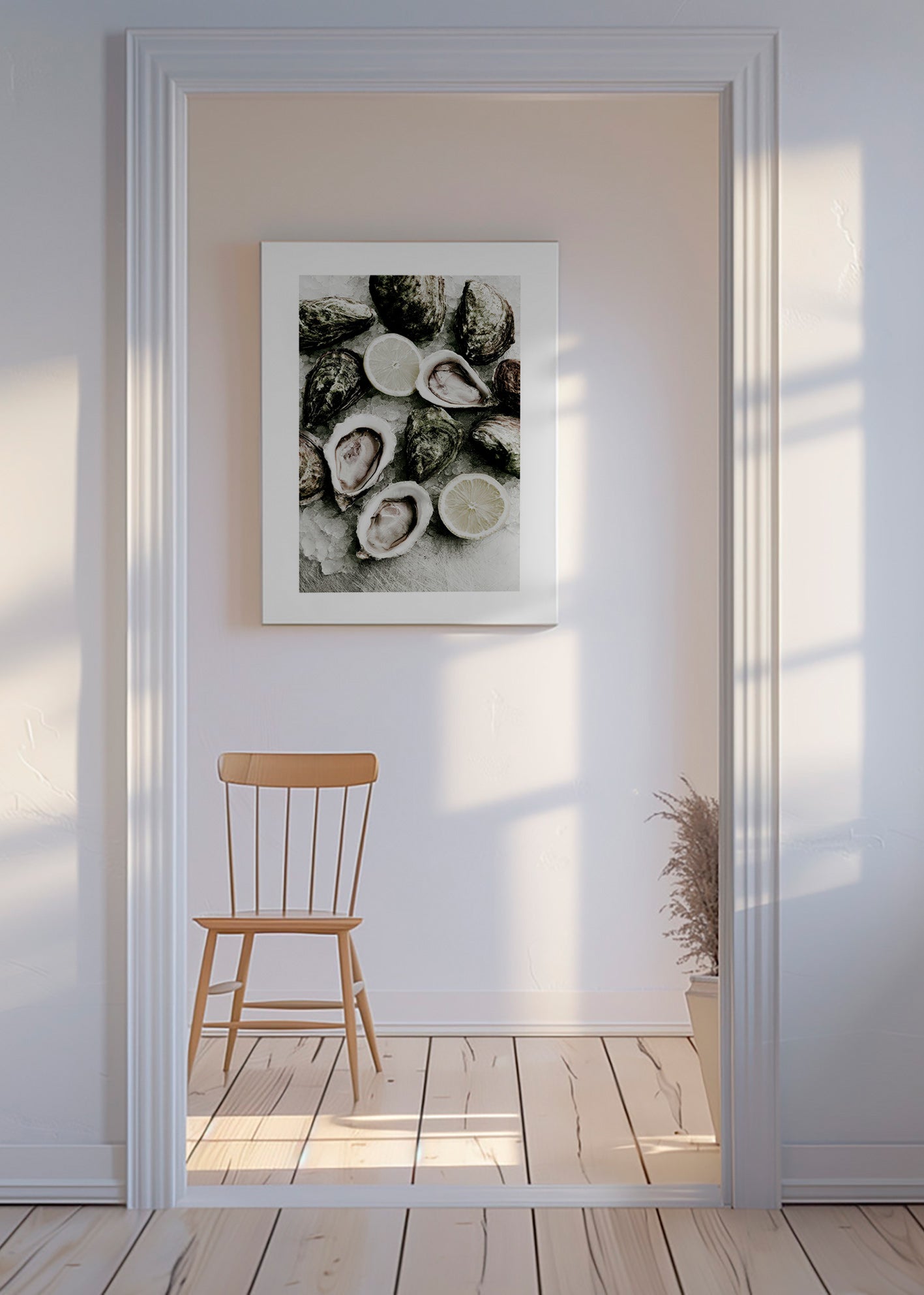 Art de cuisine avec huîtres et citron