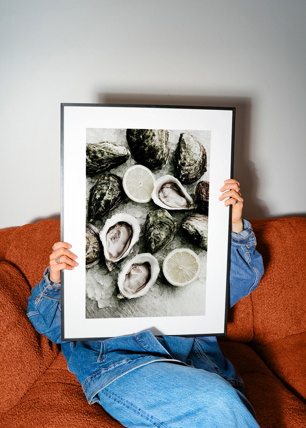 Art de cuisine avec huîtres et citron