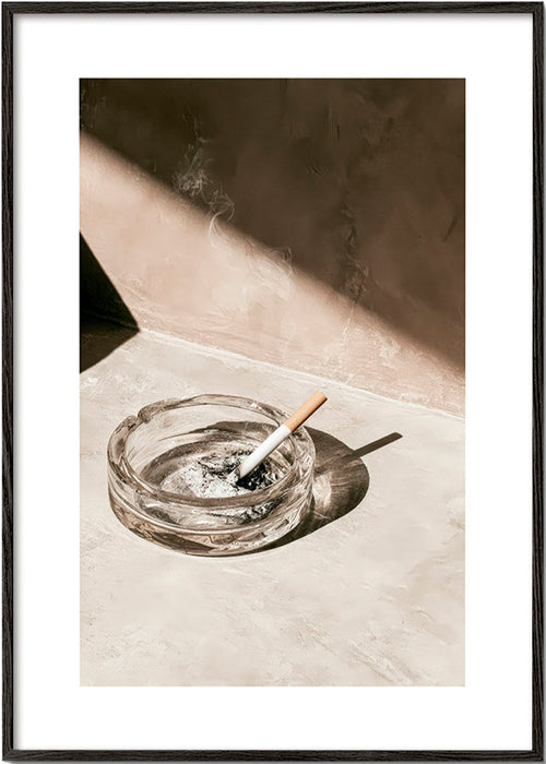 Photographie de cuisine avec cendrier en verre