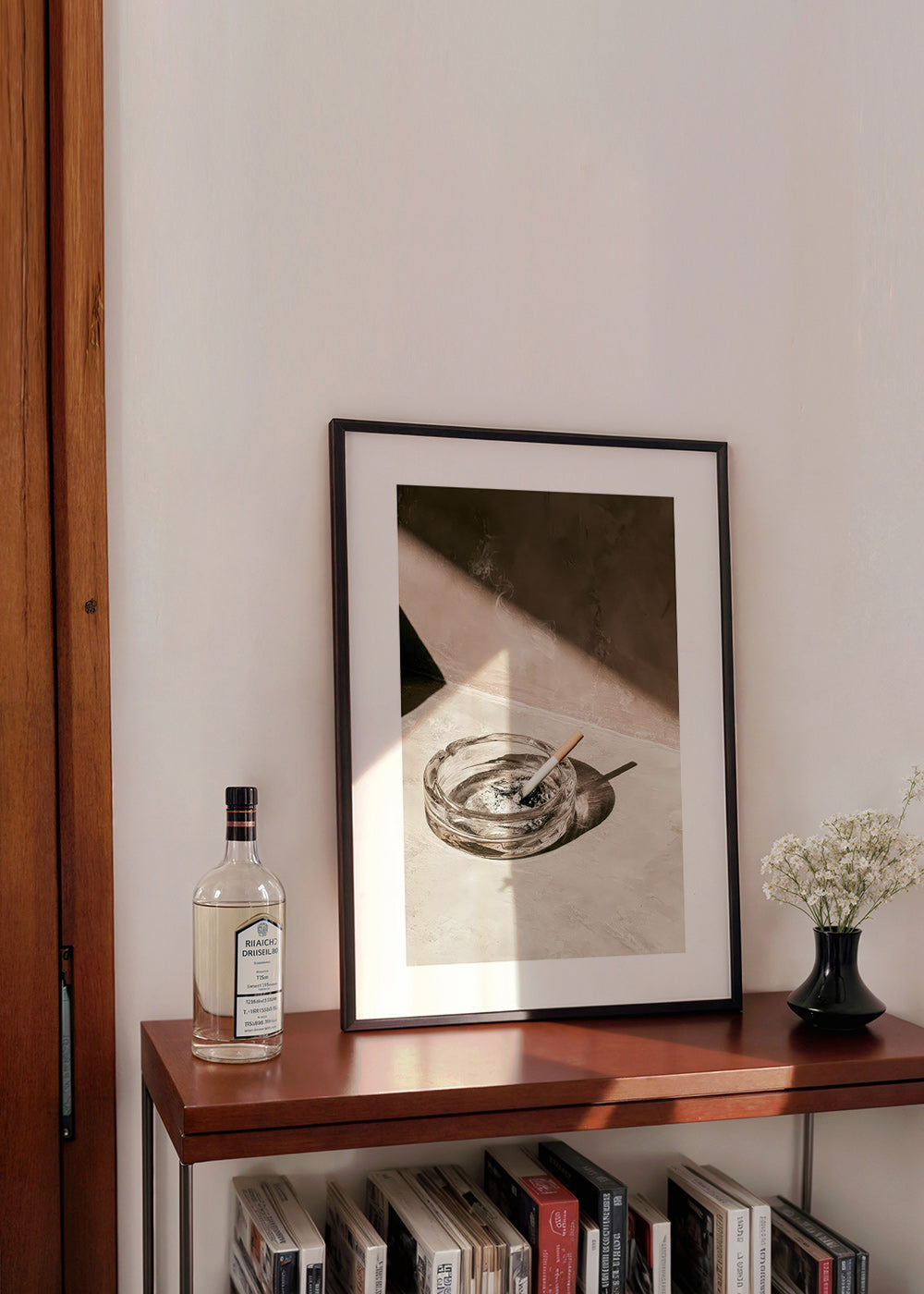 Photographie de cuisine avec cendrier en verre