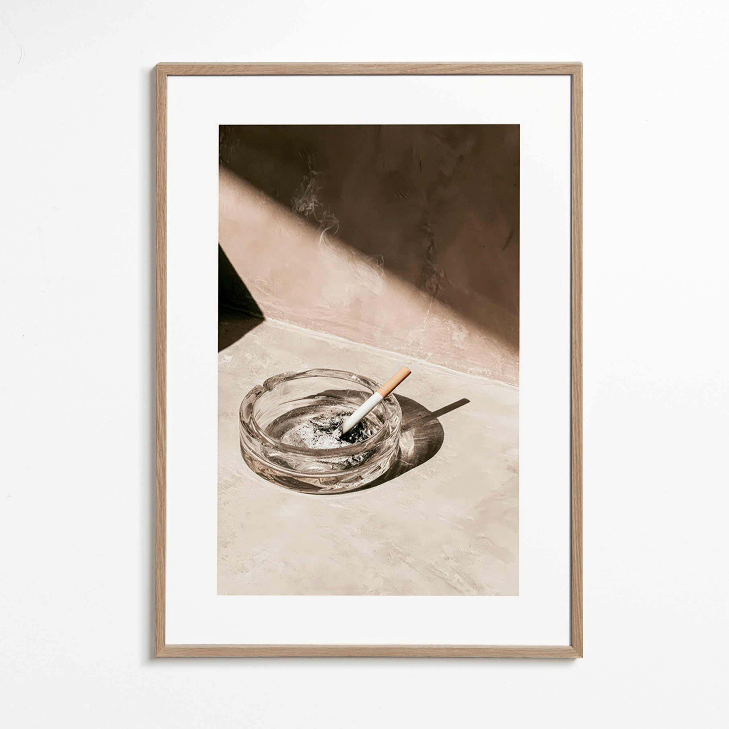Photographie de cuisine avec cendrier en verre