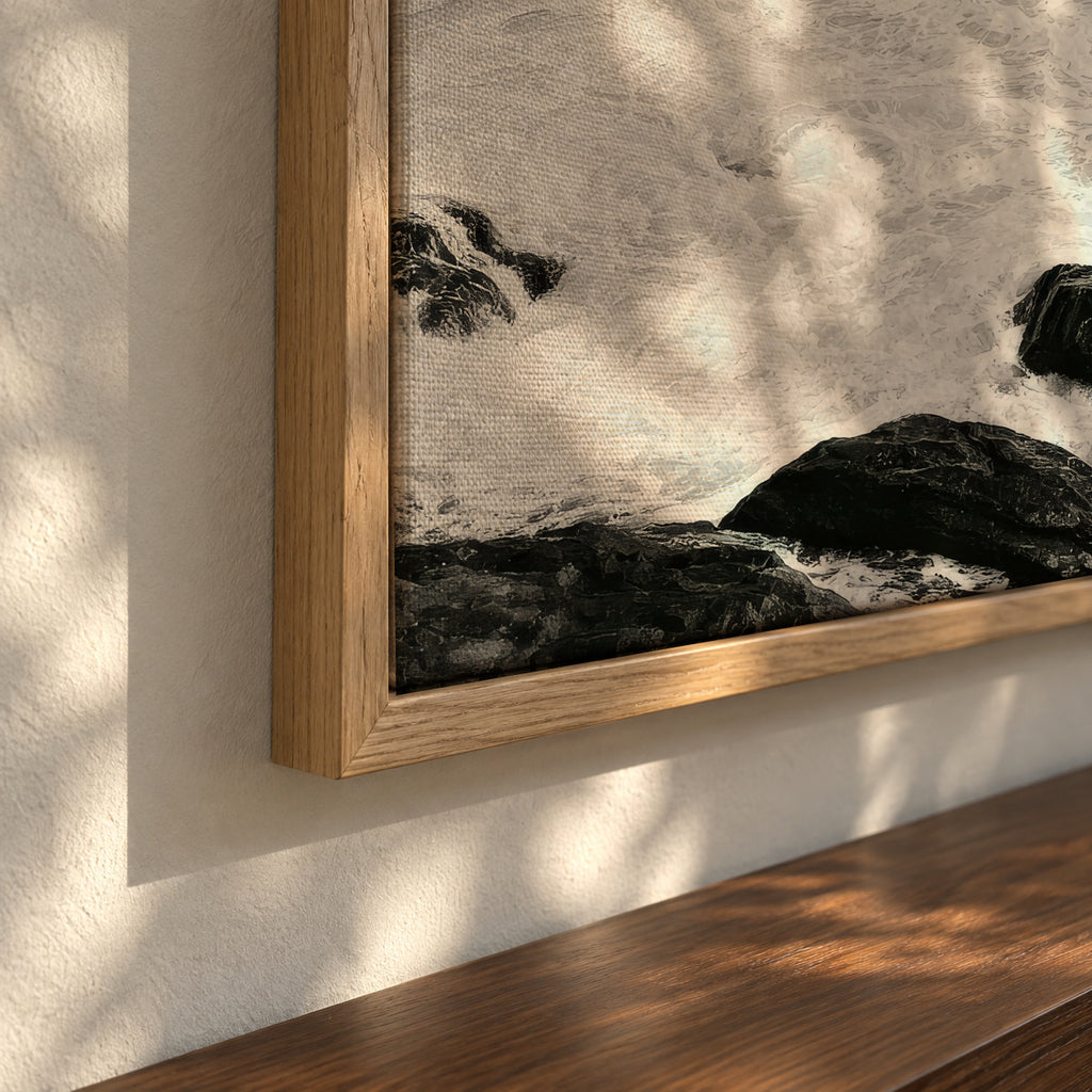 Coastal Storm - Framed canvas detail