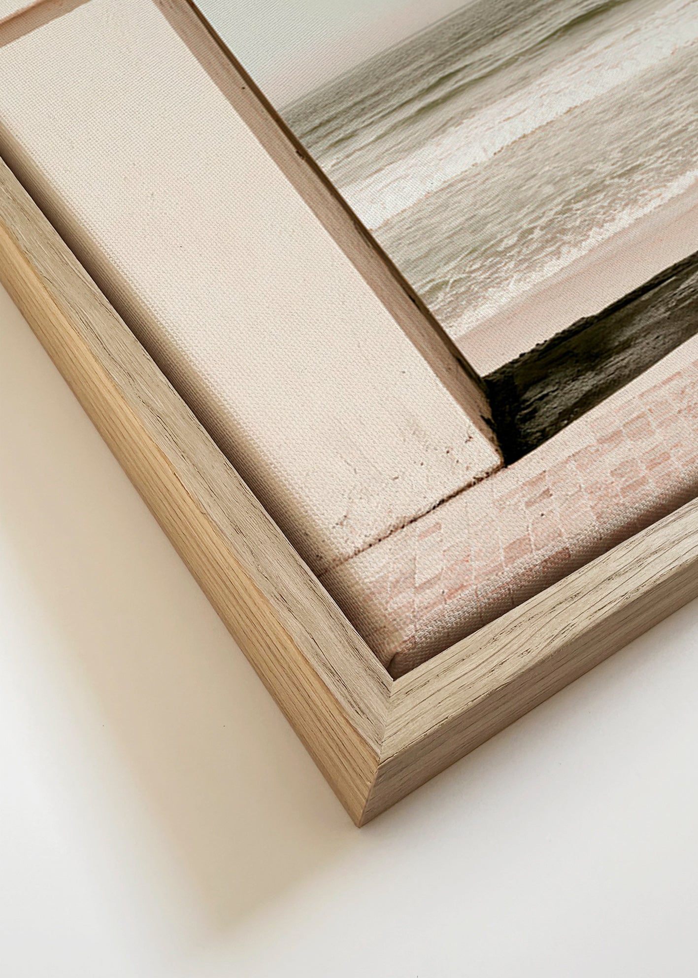Tableau de paysage plage avec lampe murale