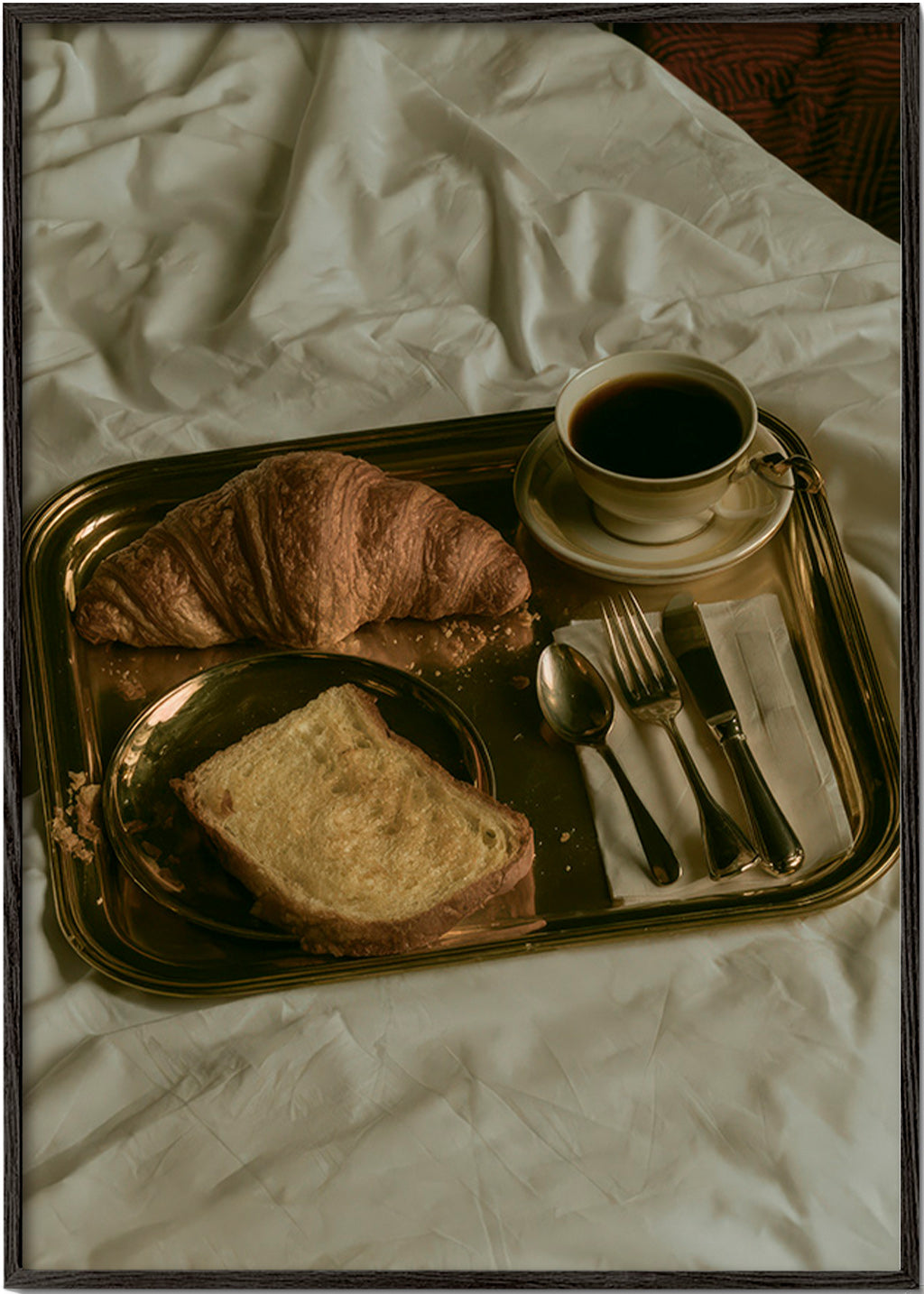 Art de cuisine: petit-déjeuner sur plateau