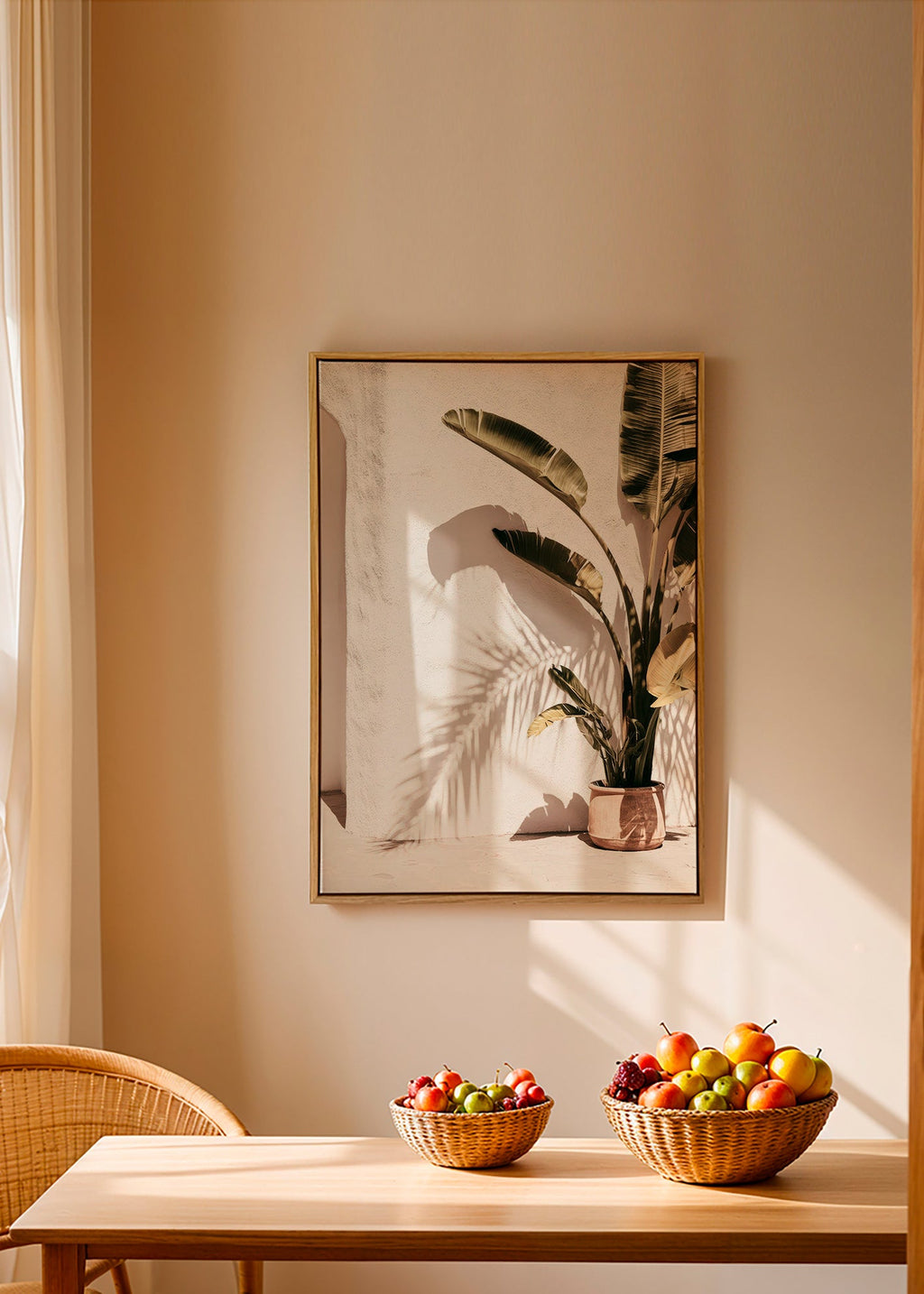 Impression botanique: palmier en pot