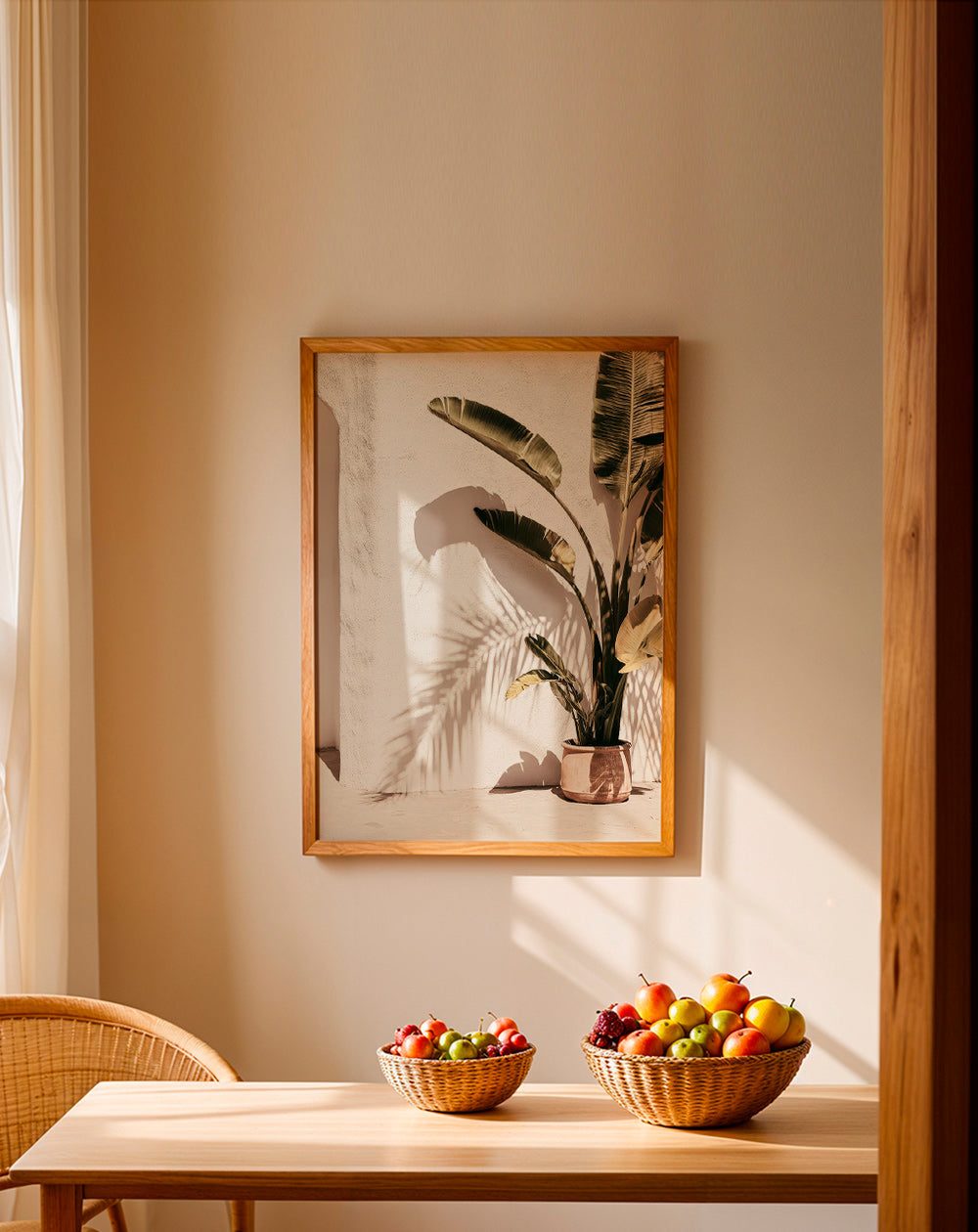 Impression botanique: palmier en pot