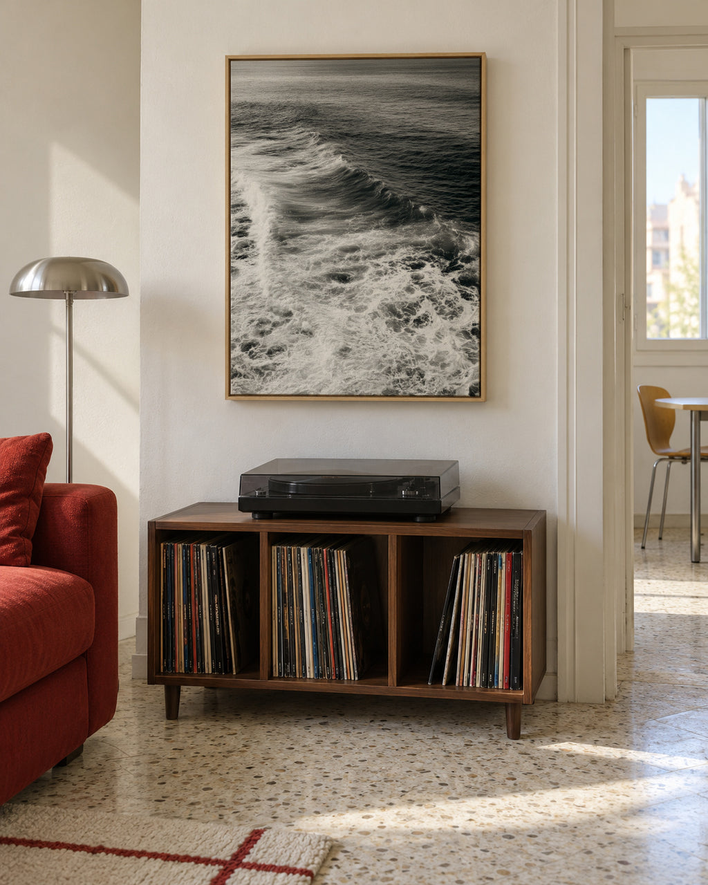 Ocean Wake - Framed canvas in an interior