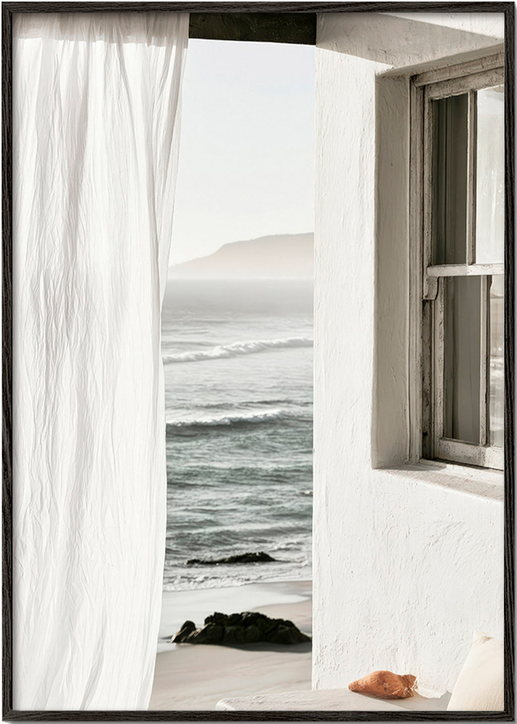 Tableau paysage: fenêtre sur la mer