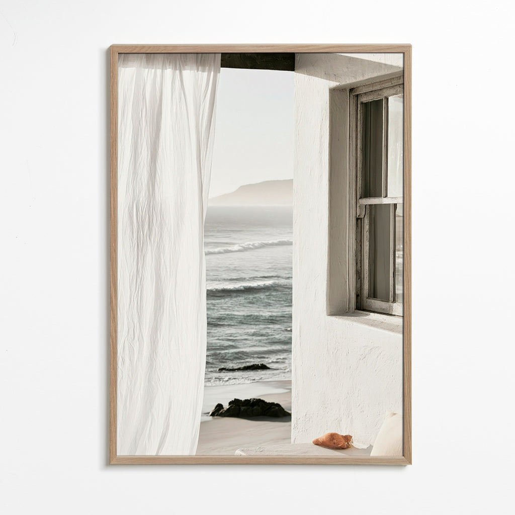 Tableau paysage: fenêtre sur la mer