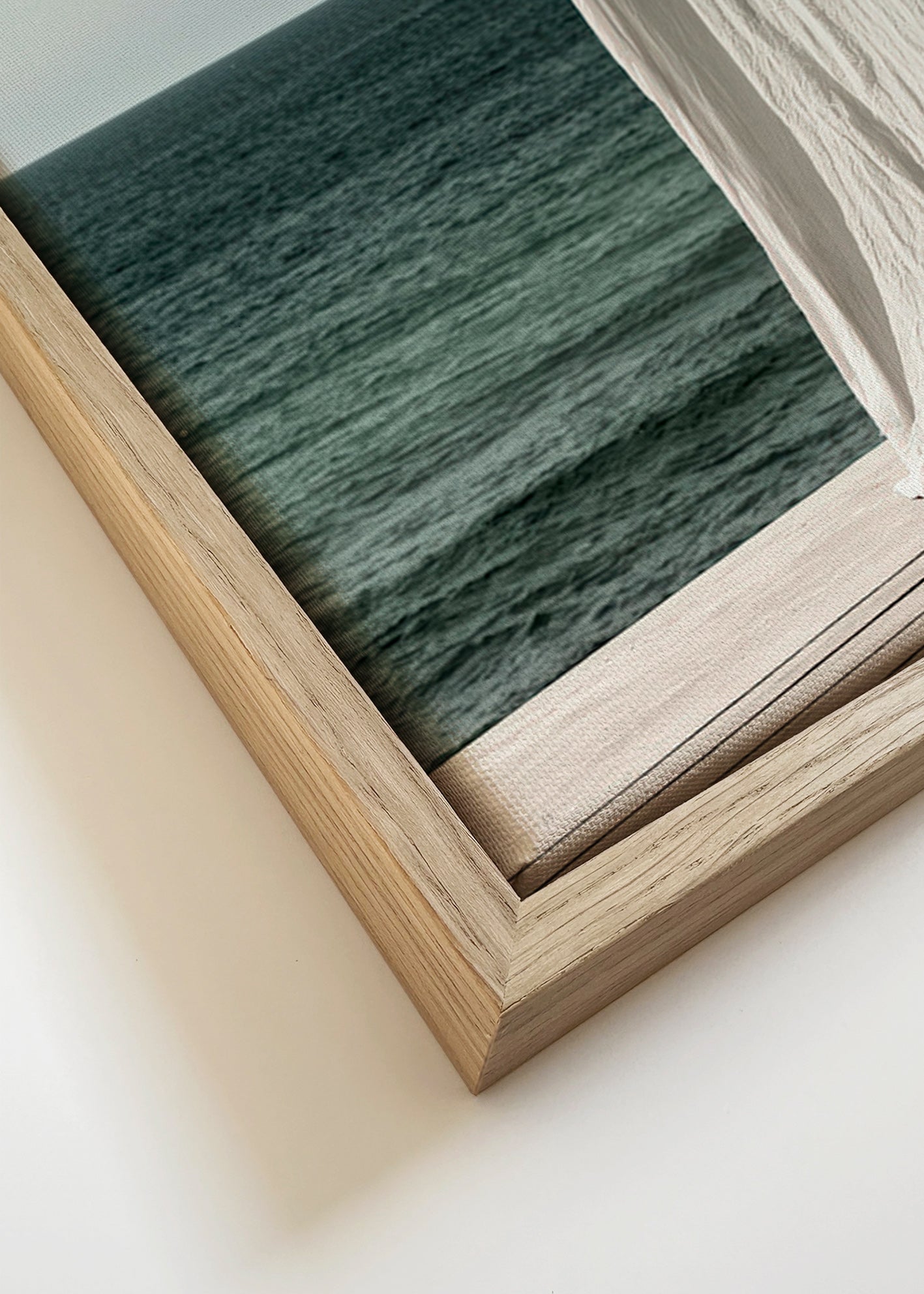 Tableau de paysage avec rideau au bord de la mer
