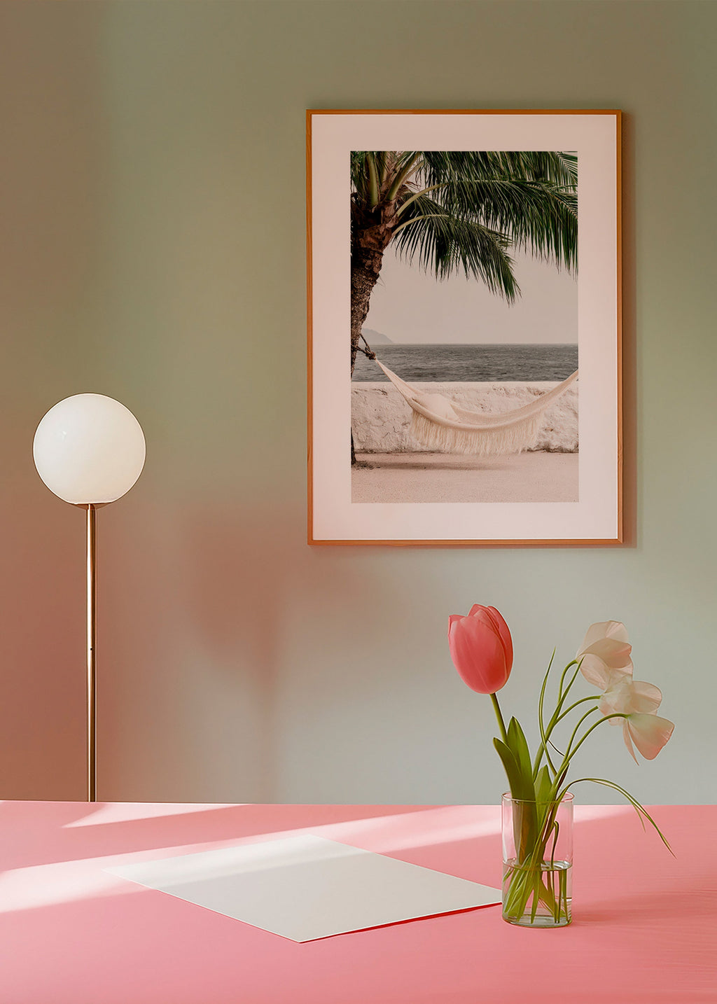 Art de paysage: hamac junto a una palmera