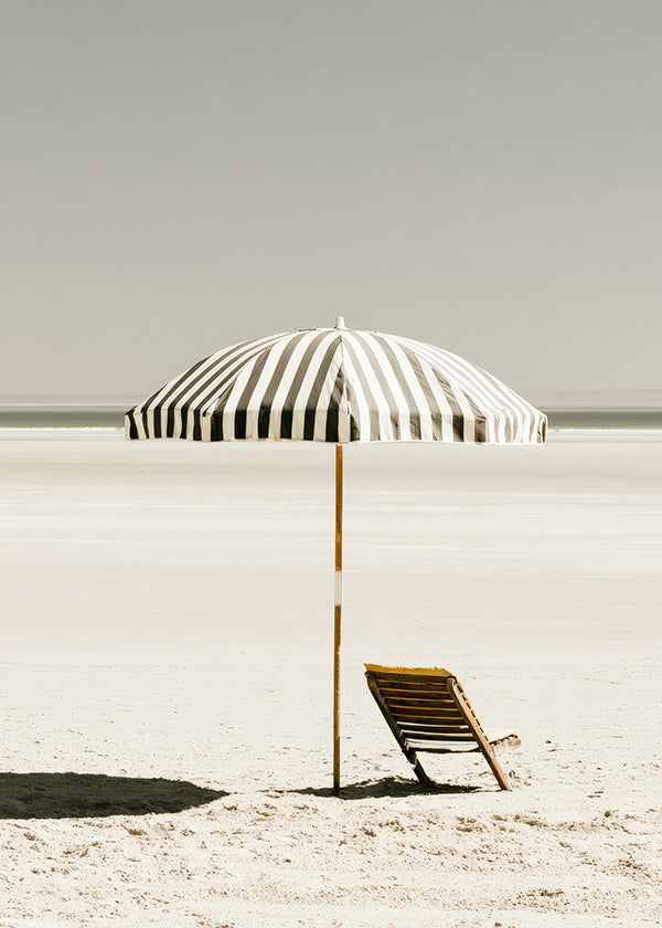 Photographie de paysage avec parasol solitaire