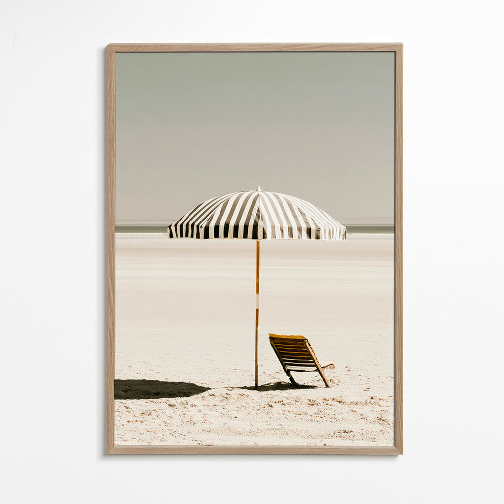 Photographie de paysage avec parasol solitaire