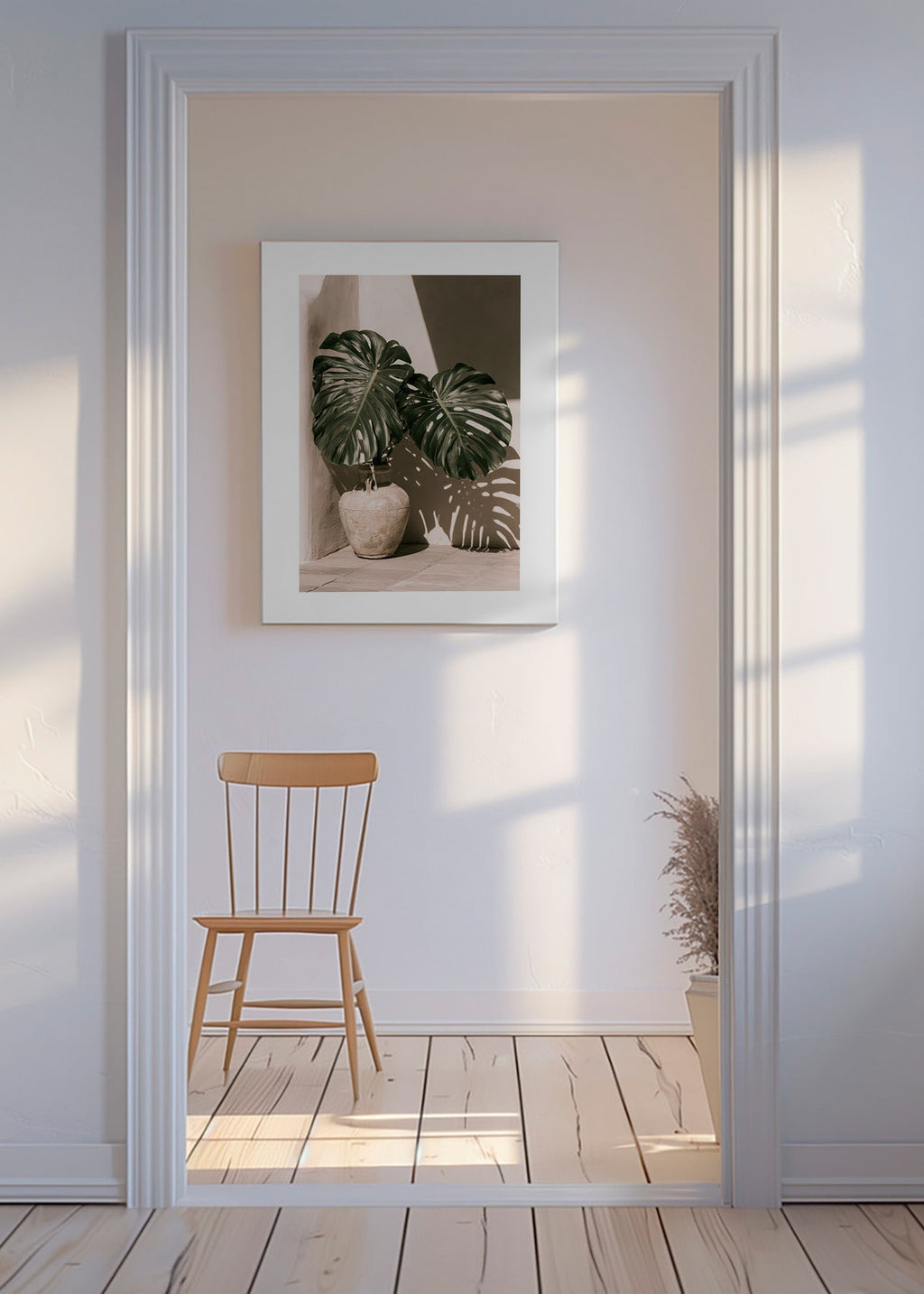 Impression botanique Monstera en pot
